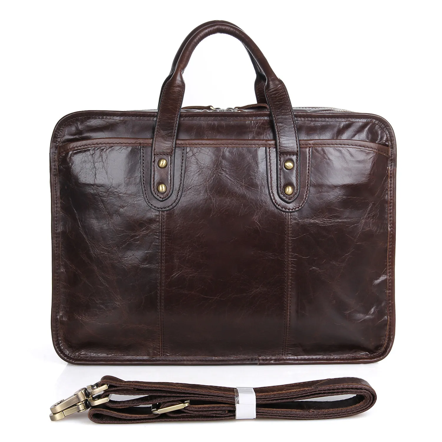 Leather Waterproof Briefcases Messenger bag for Men 6