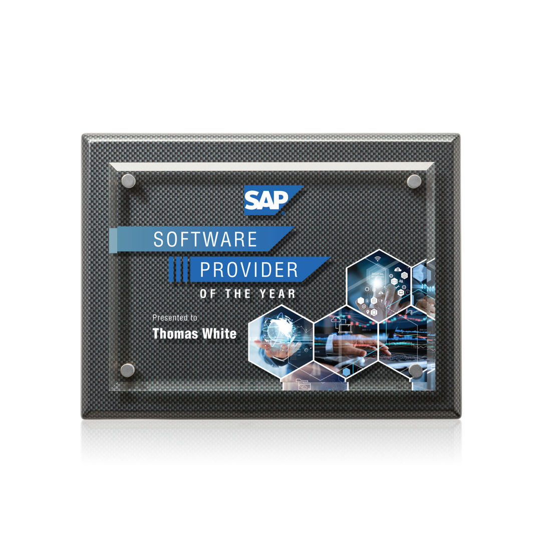 Caledon VividPrint™ Plaque - Carbon Fibre/Silver 10