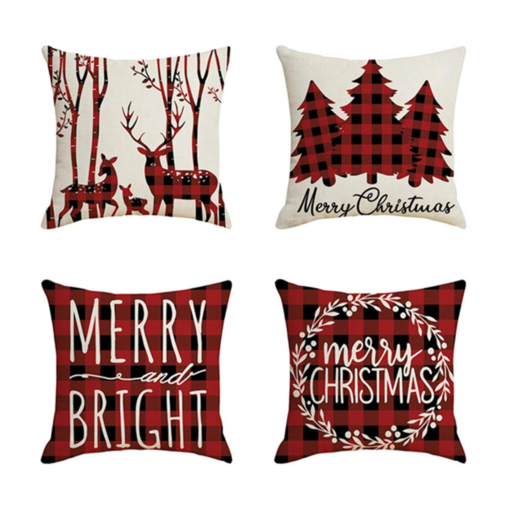 Practical Full Color Christmas Pillow Case 6