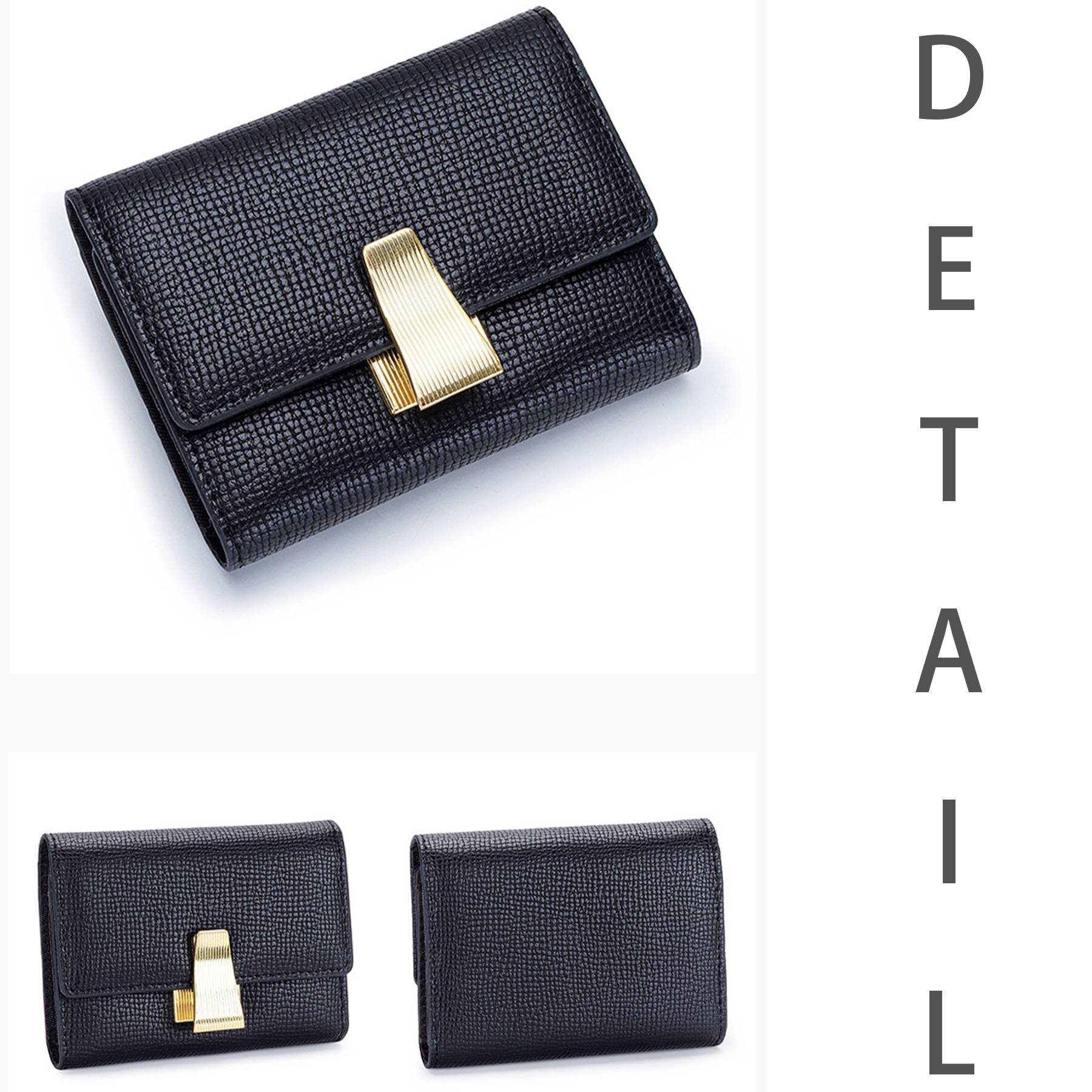 Genuine Leather Exquisite Multi-card ID Bag Wallet 14