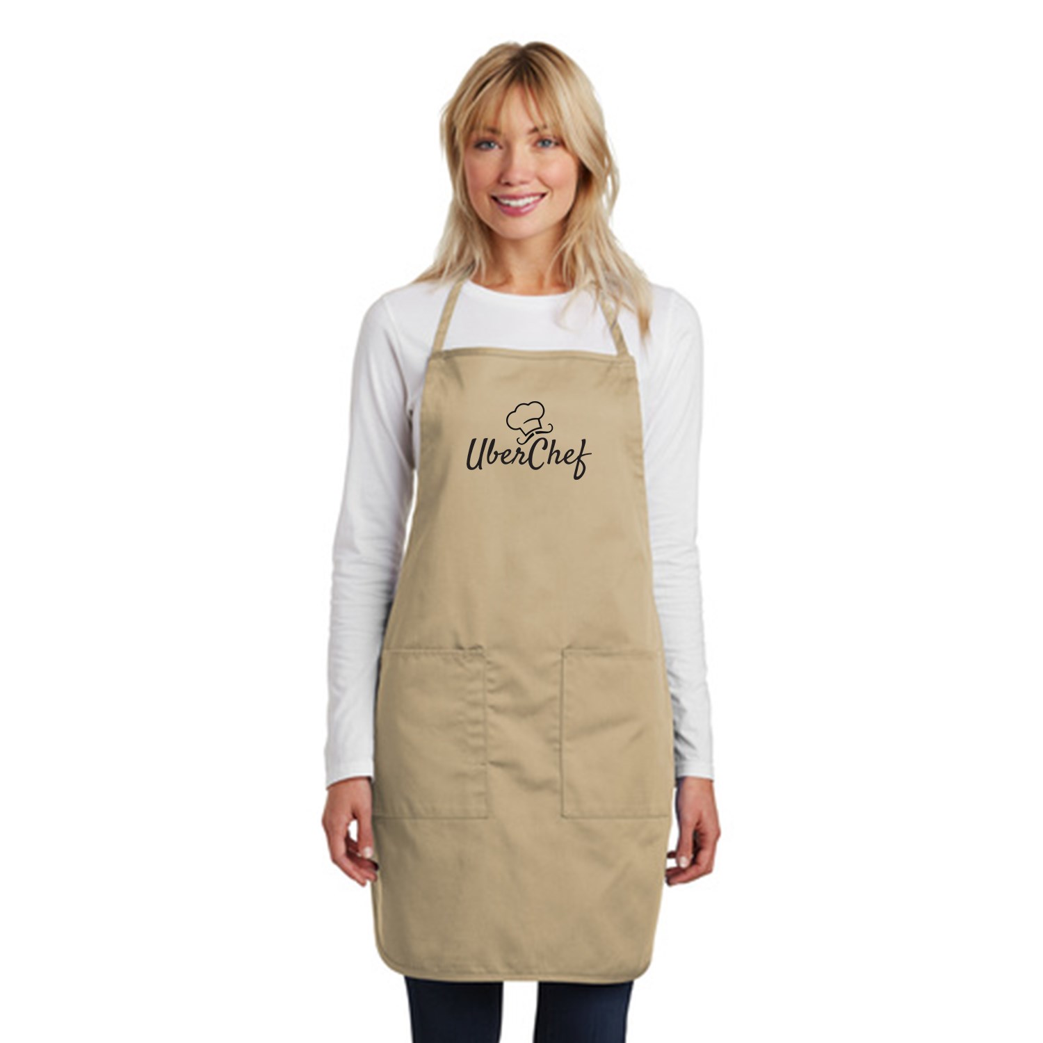 Port Authority® Full-Length Adjustable Apron w/ 2 patch pockets, pen pocket 2