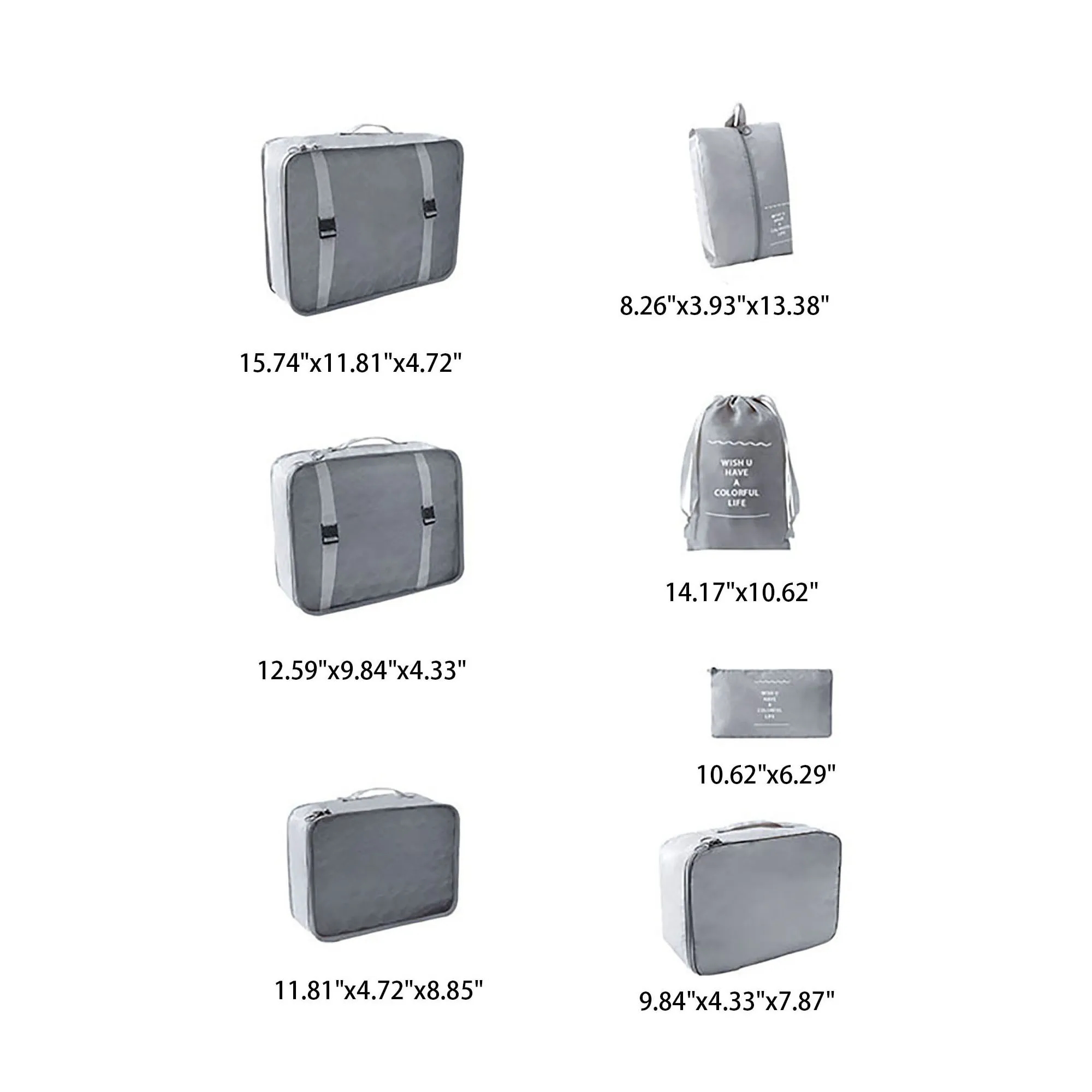 7 Piece Deluxe Compression Packing Cube 8