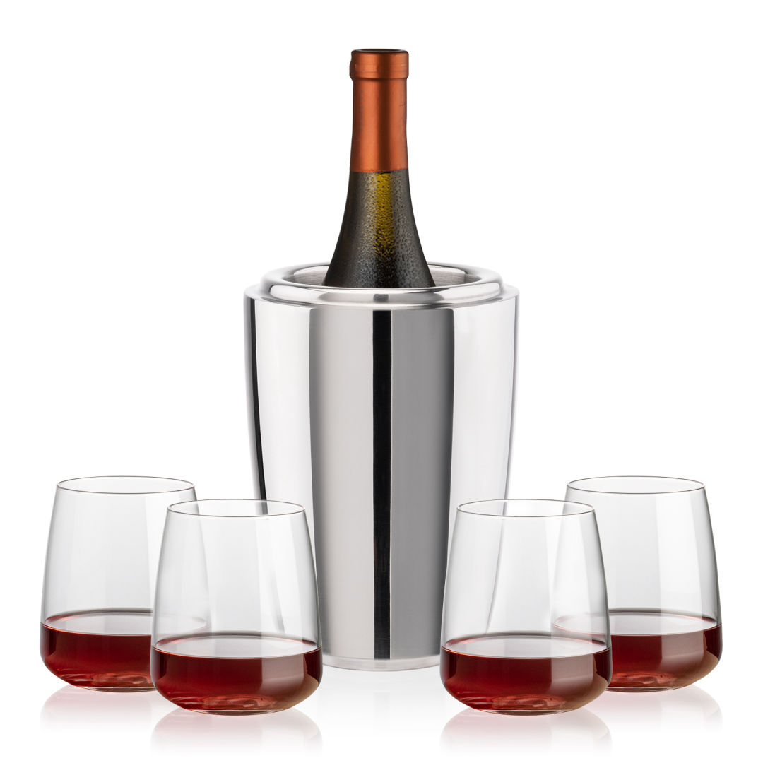Pescara Wine Cooler & Dunhill Stemless Wine Set 2