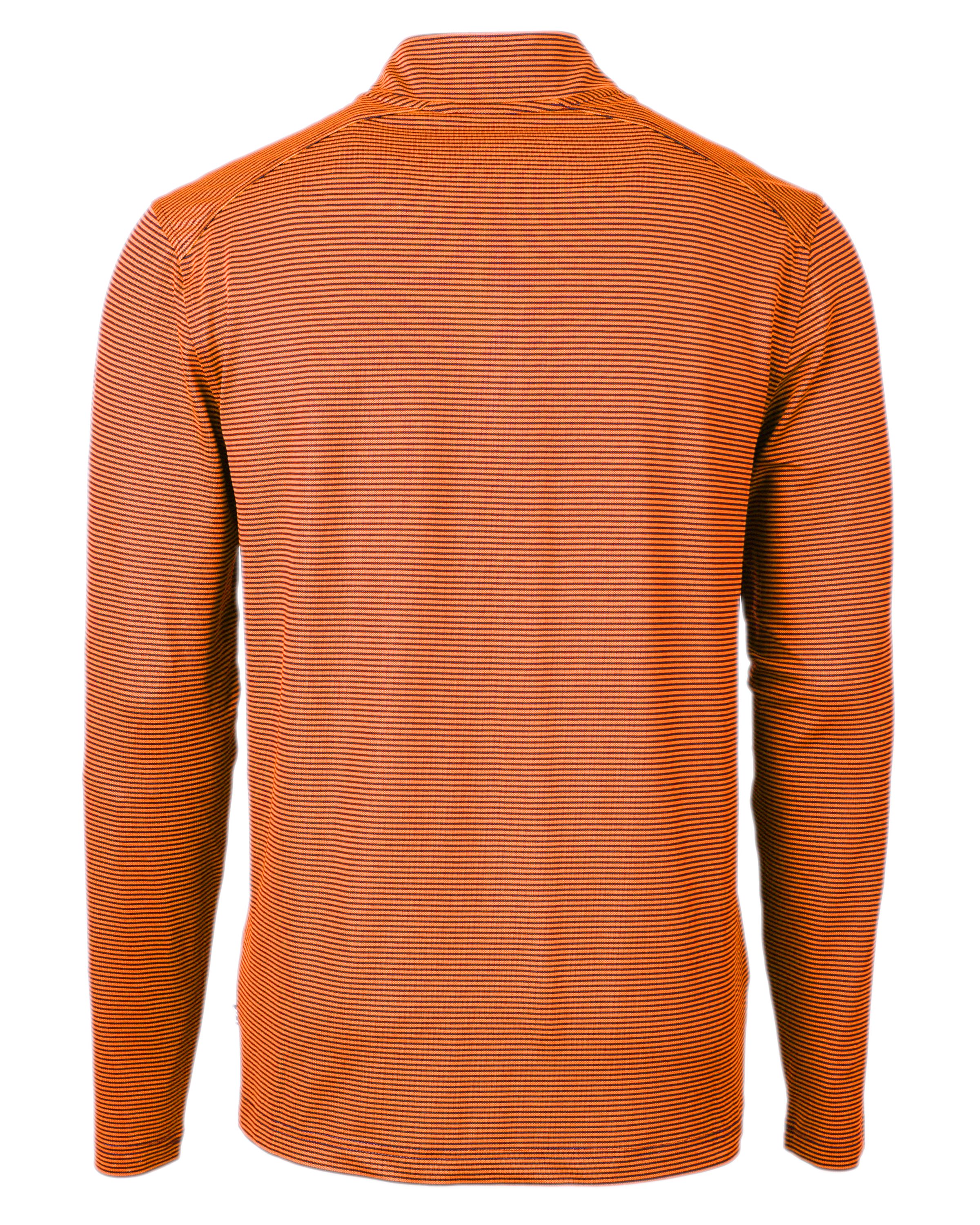 Cutter & Buck Virtue Recycled Micro Stripe Featherlight Pique Mens Quarter Zip Pullover 13