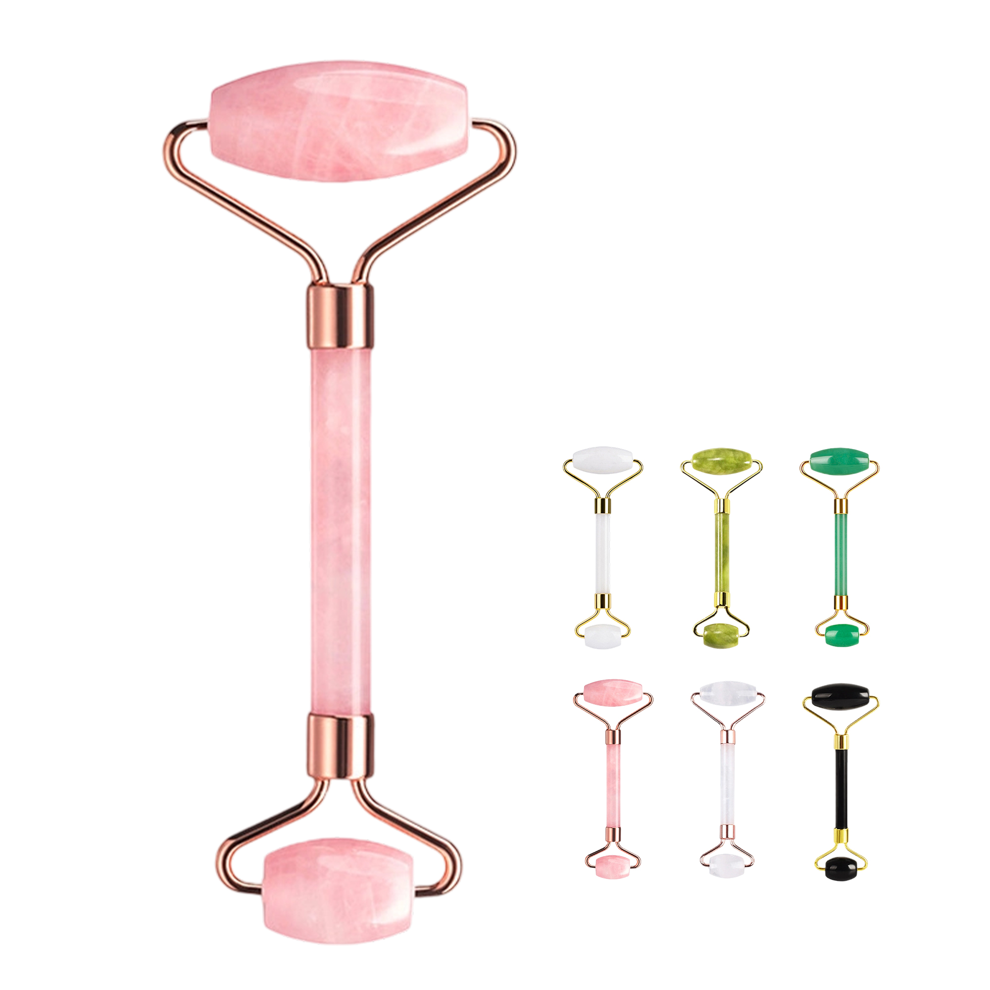 Dual Head Jade Face Roller 5.7" x 2.16" 2