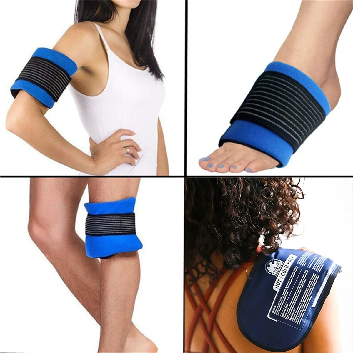 3 Piece Set Reusable Hot and Cold Therapy Gel Wrap 3