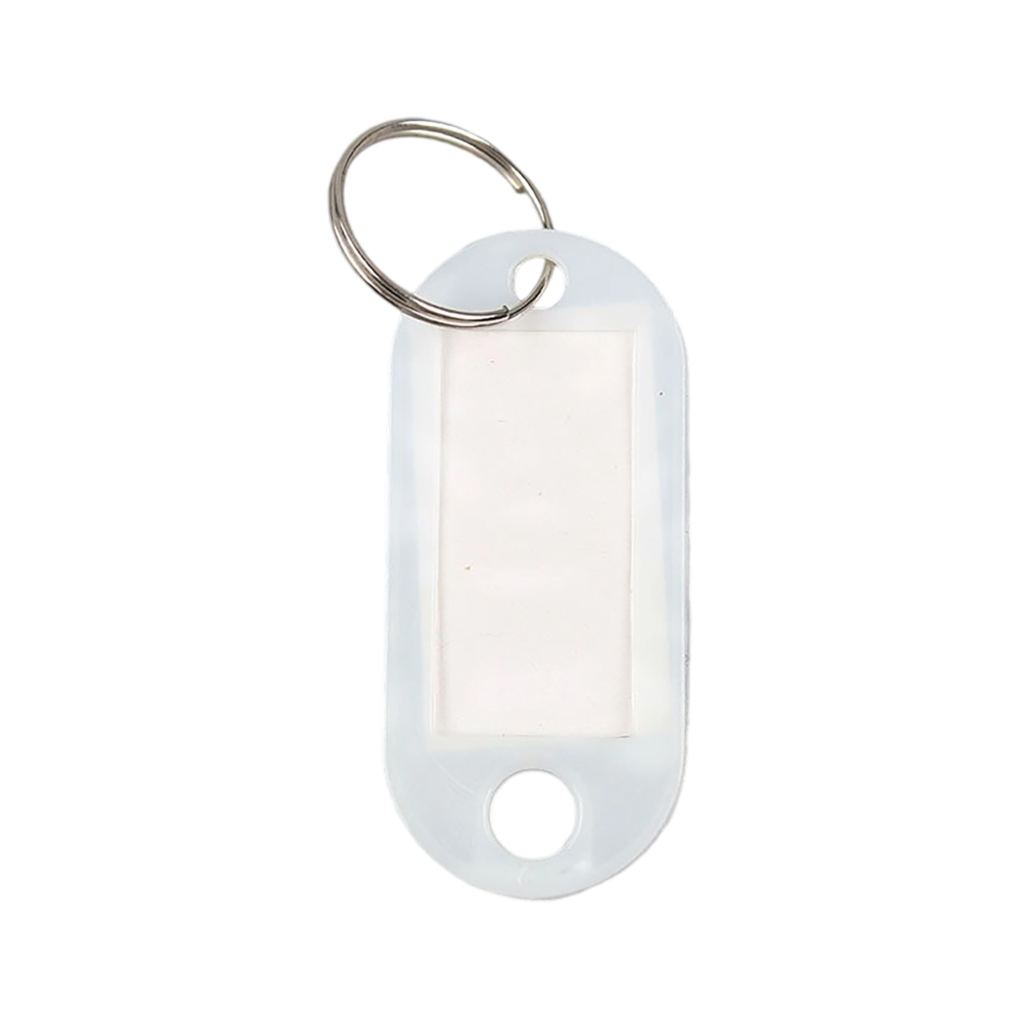 Plastic Keychain Label Holder With Writable Insert 2" Length 7