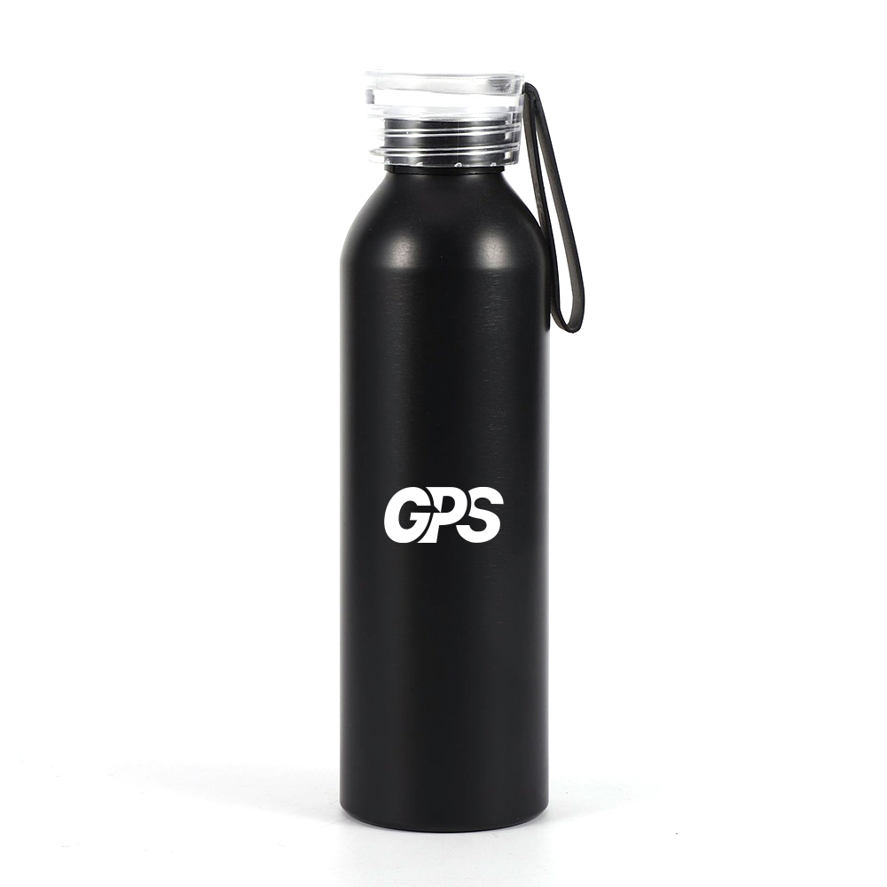 600ml Customized Aluminum Sport Water Bottle With Lid, custom water bottle with logo imprint 2