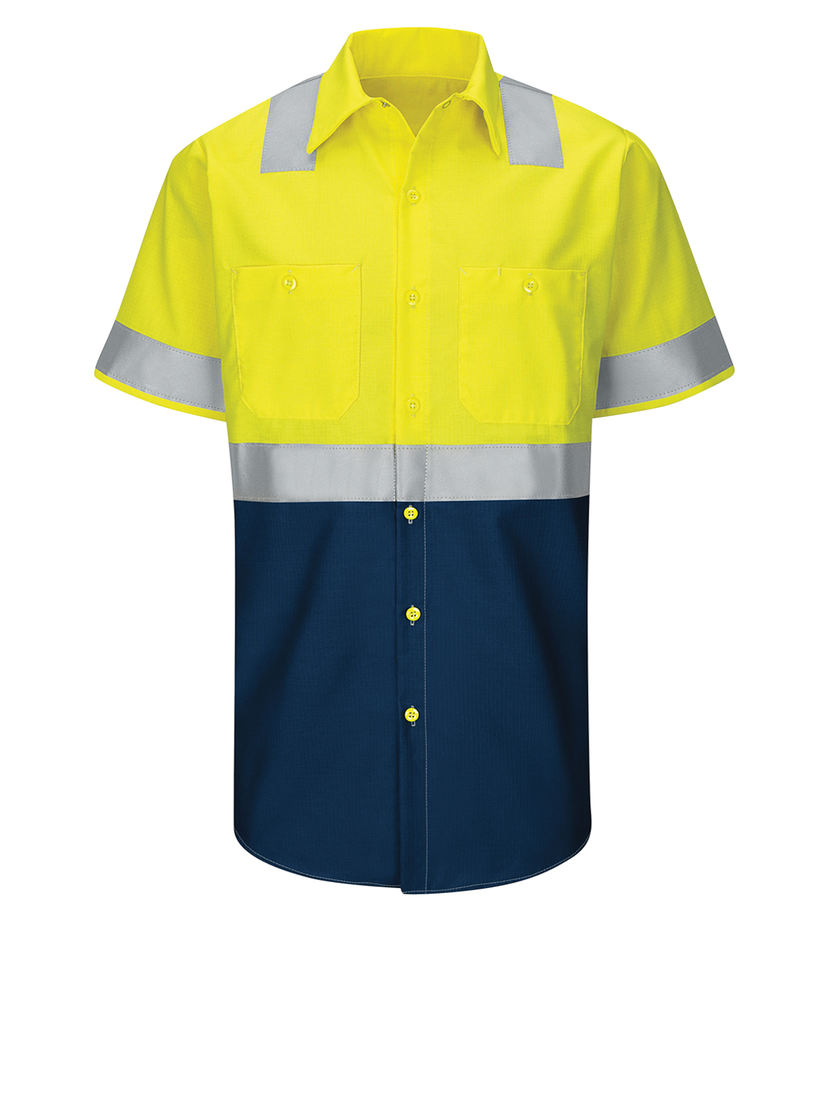 Red Kap Hi-Visibility - Men's Hi-Visibility Short Sleve Ripstop Work Shirt 6