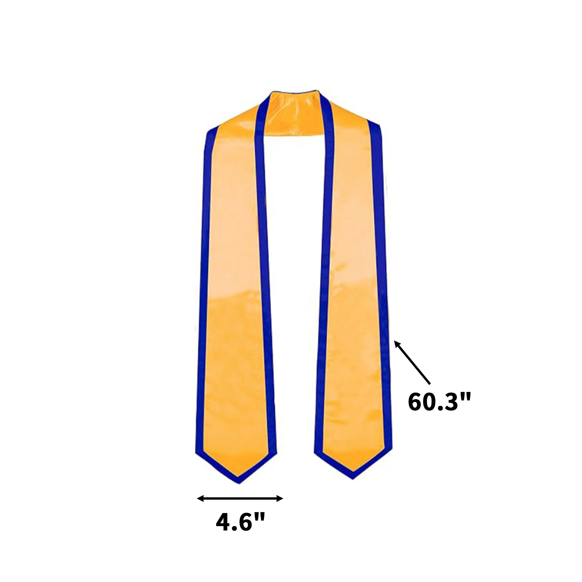 Full Color Satin Graduation Honor Shawl 60.3" 10