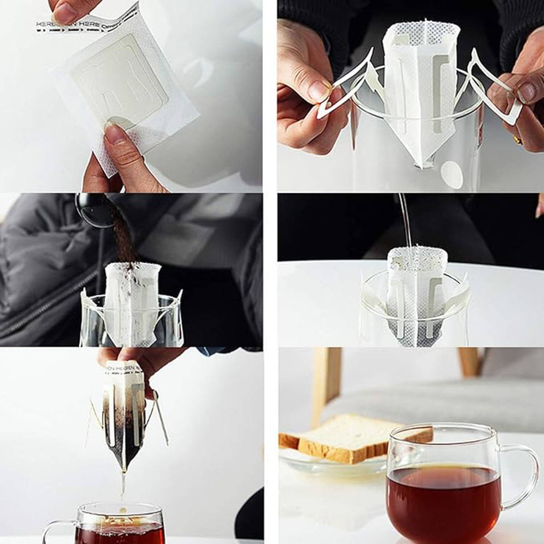 50Pcs Portable Coffee Filter Paper Bag 2