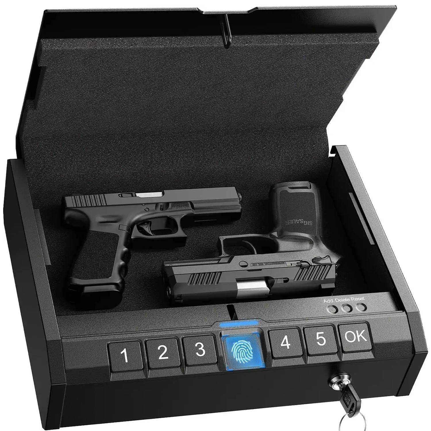 Biometric Fingerprint Handgun Safe Box Quick Access Lockbox 3