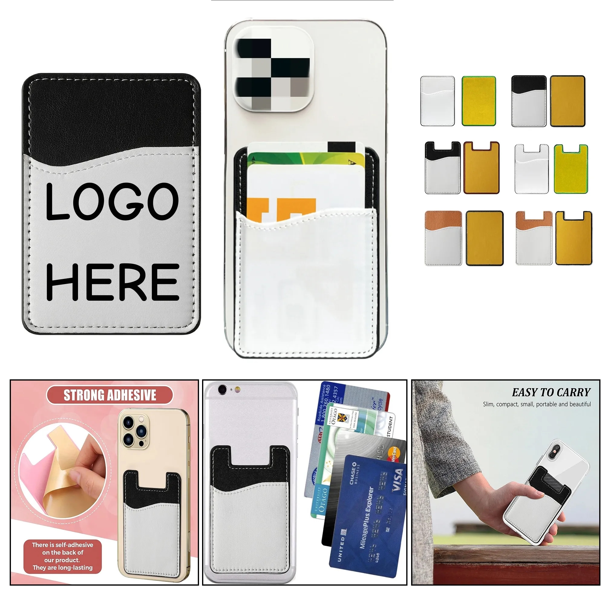 Premium PU Adhesive Phone Card Holder 12