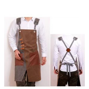 Canvas Adjustable Work Apron with Large Pockets 17