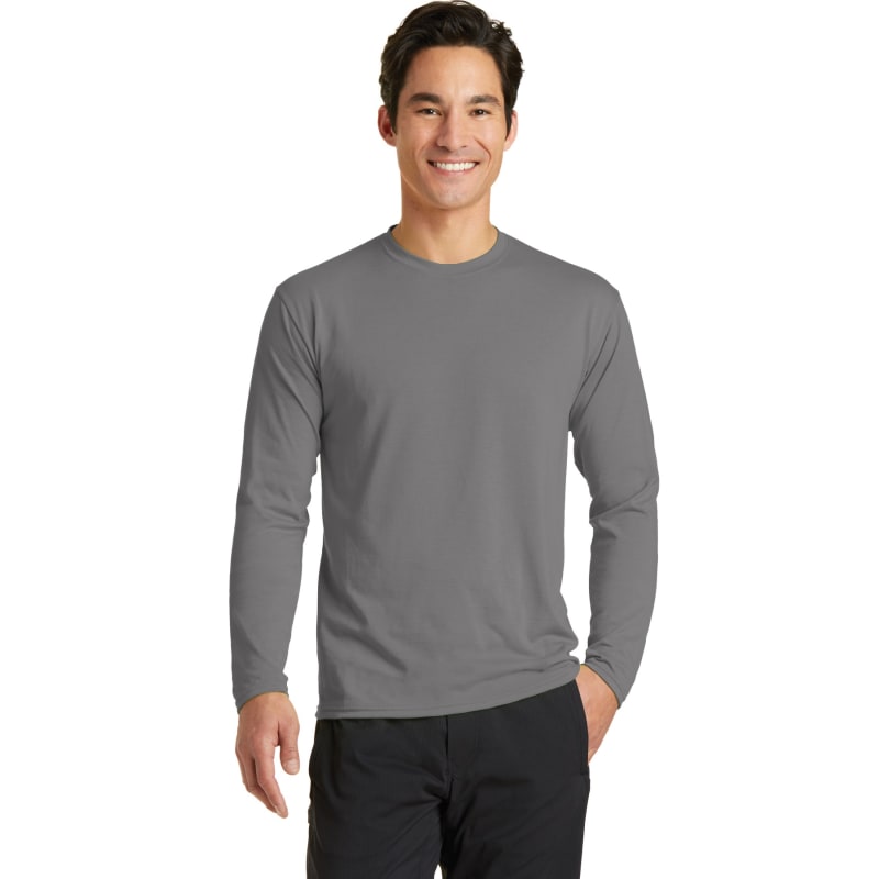 Port & Company Long Sleeve Performance Blend Tee. 82