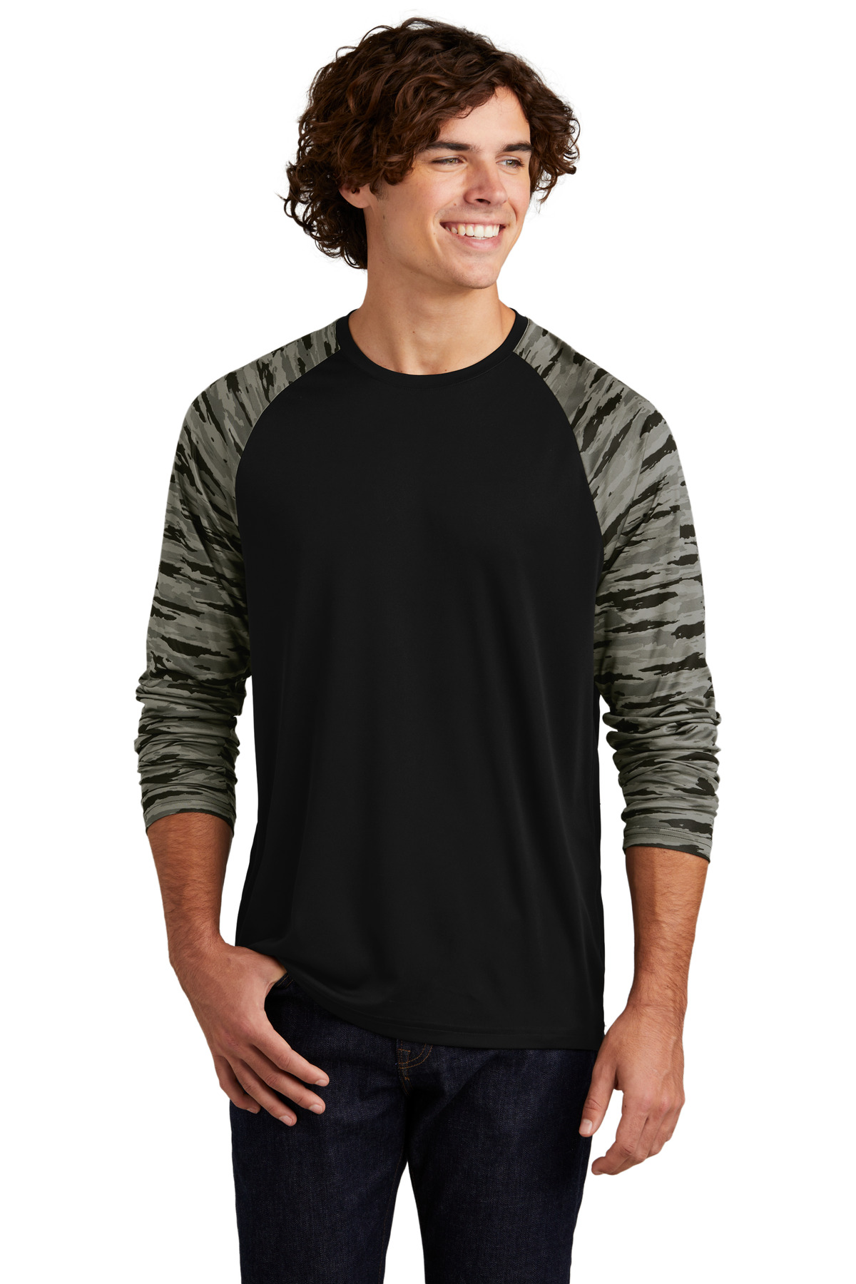Drift Camo Colorblock Long Sleeve Tee