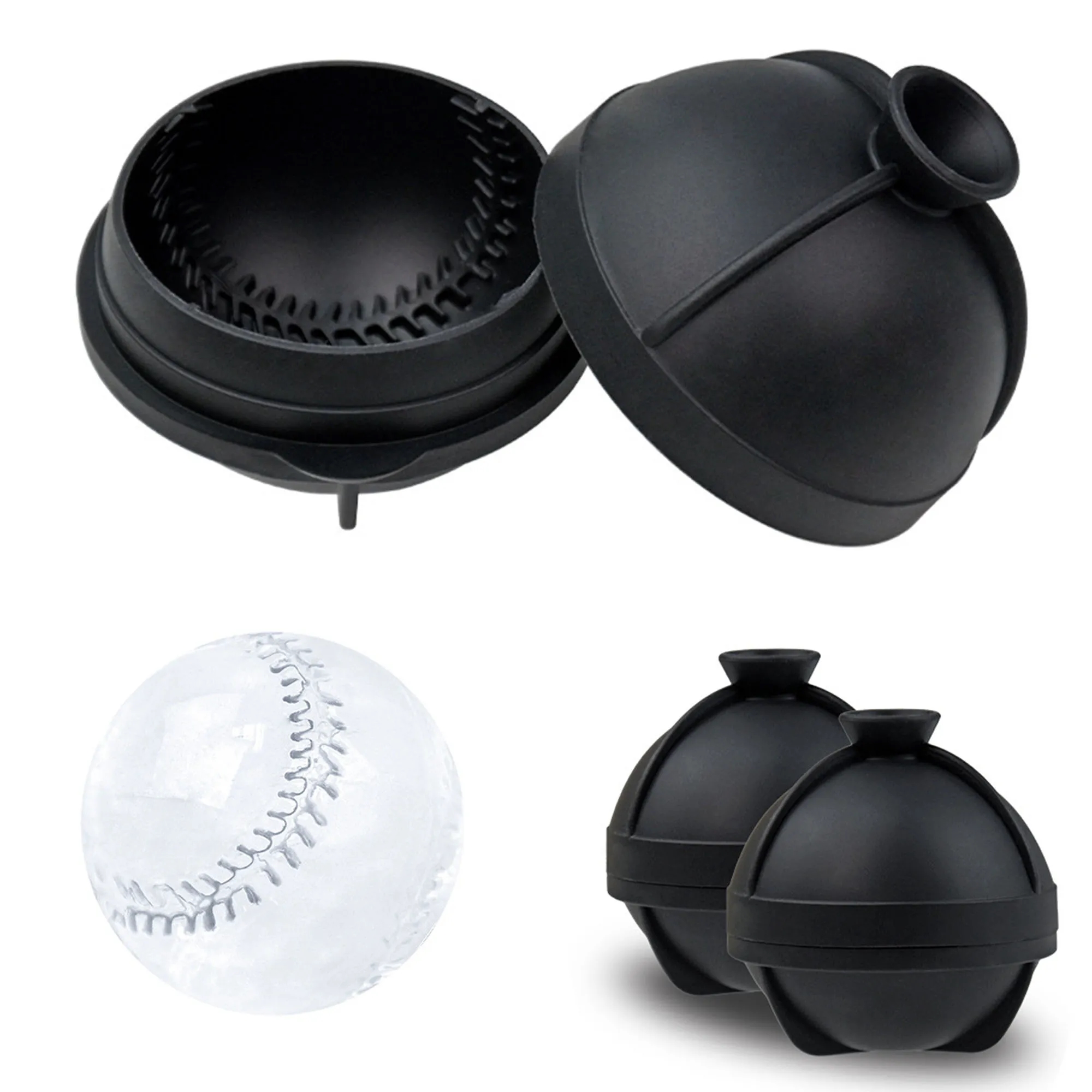 2.5" Baseball Ice Ball Cube Mold 10