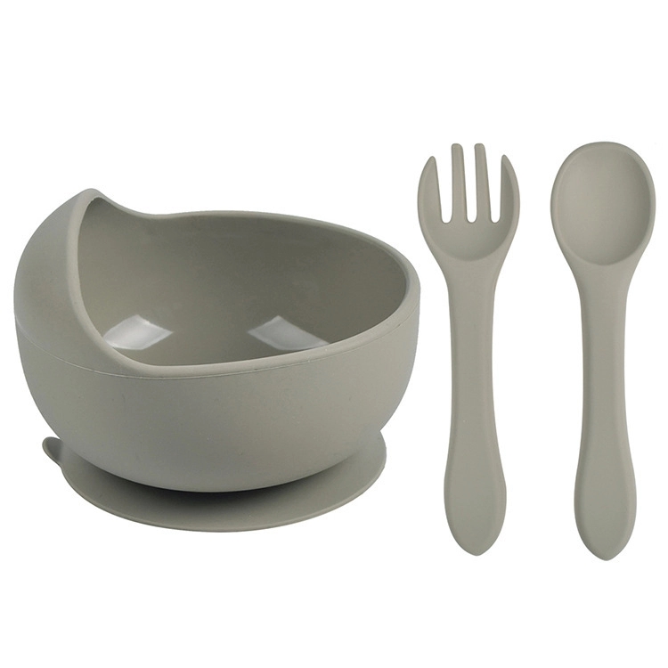 Silicone Suction Bowls for Baby with Spoon and Fork 2