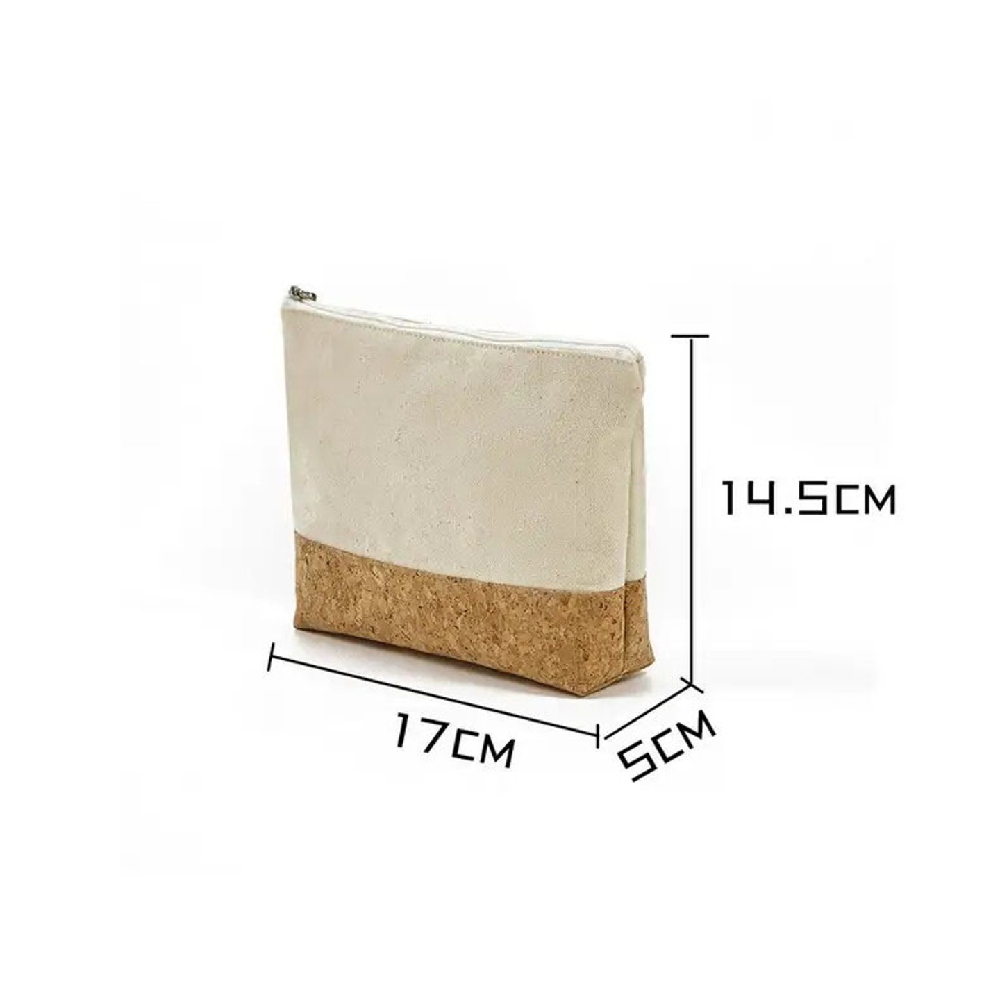 Mixed Canvas Cork Outdoor Portable Wash Cosmetic Bag for traveling 2