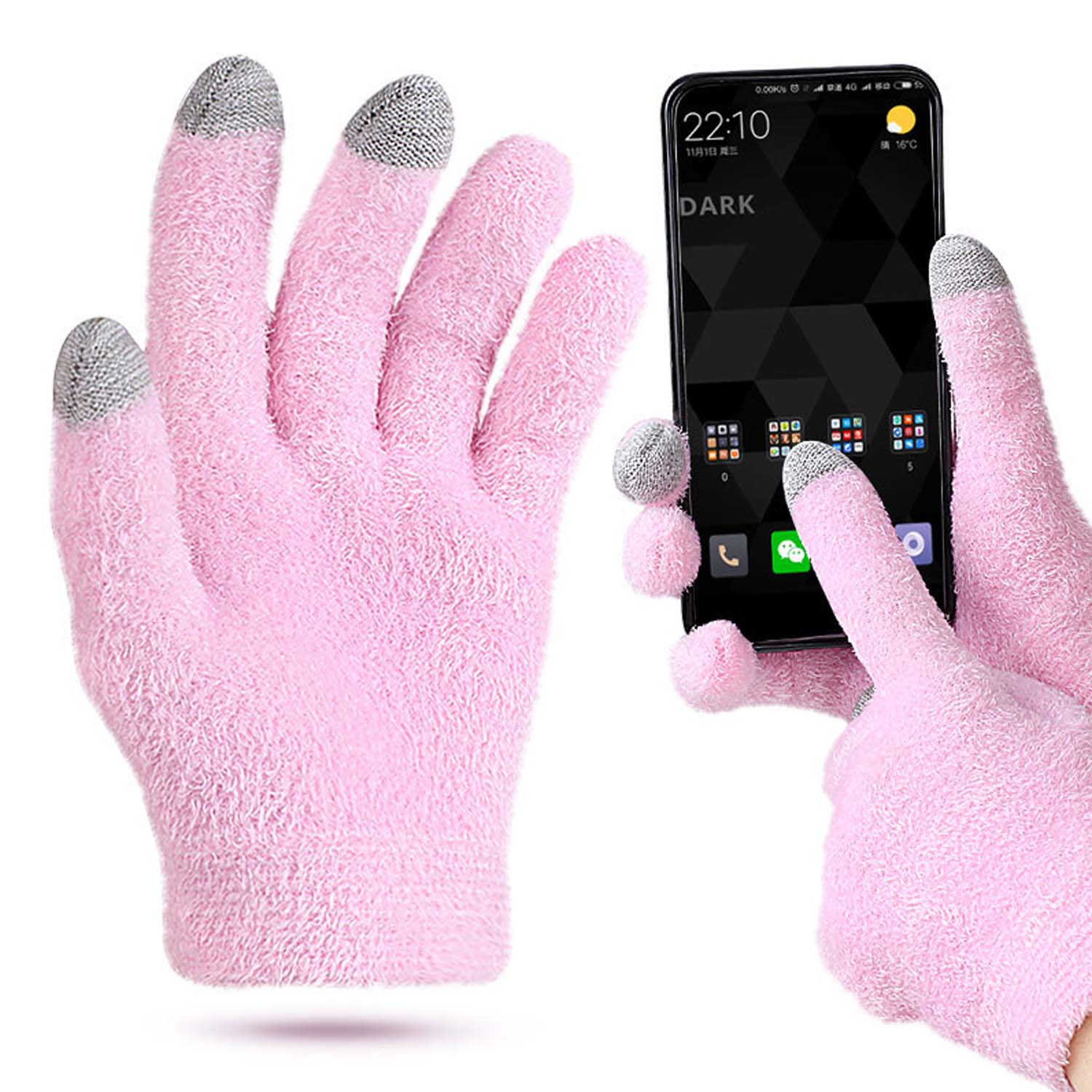 Winter Warm Fuzzy Texting Gloves 4