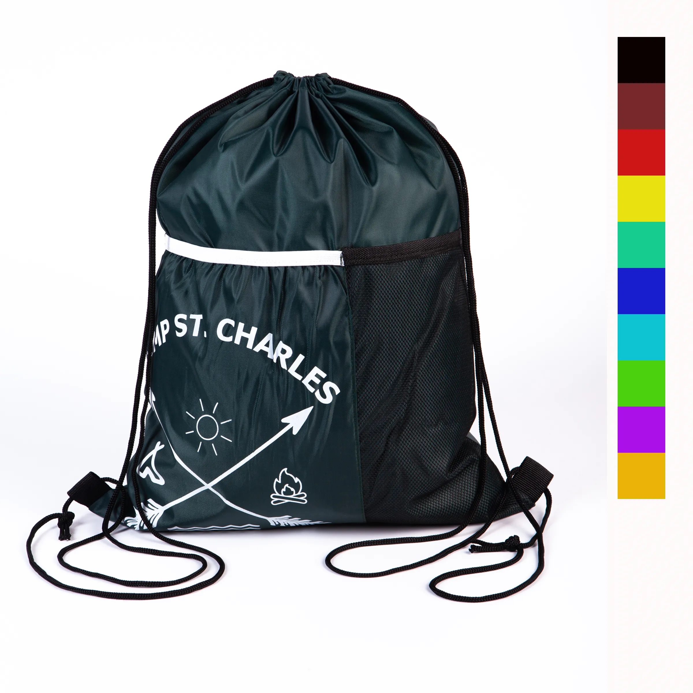 Polyester Shoulder Waterproof Drawstring Backpack 6