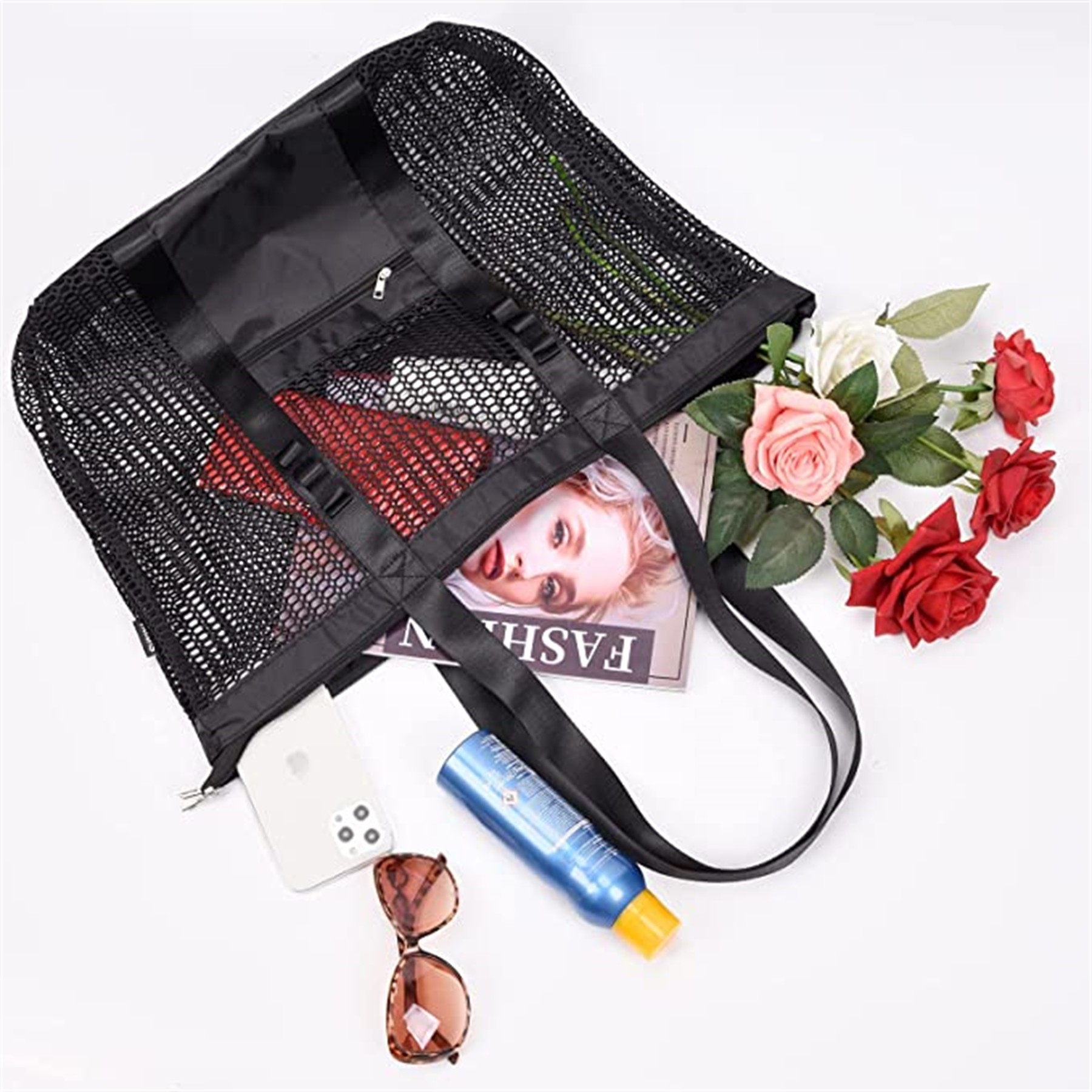 Mesh Beach Tote Bag 1