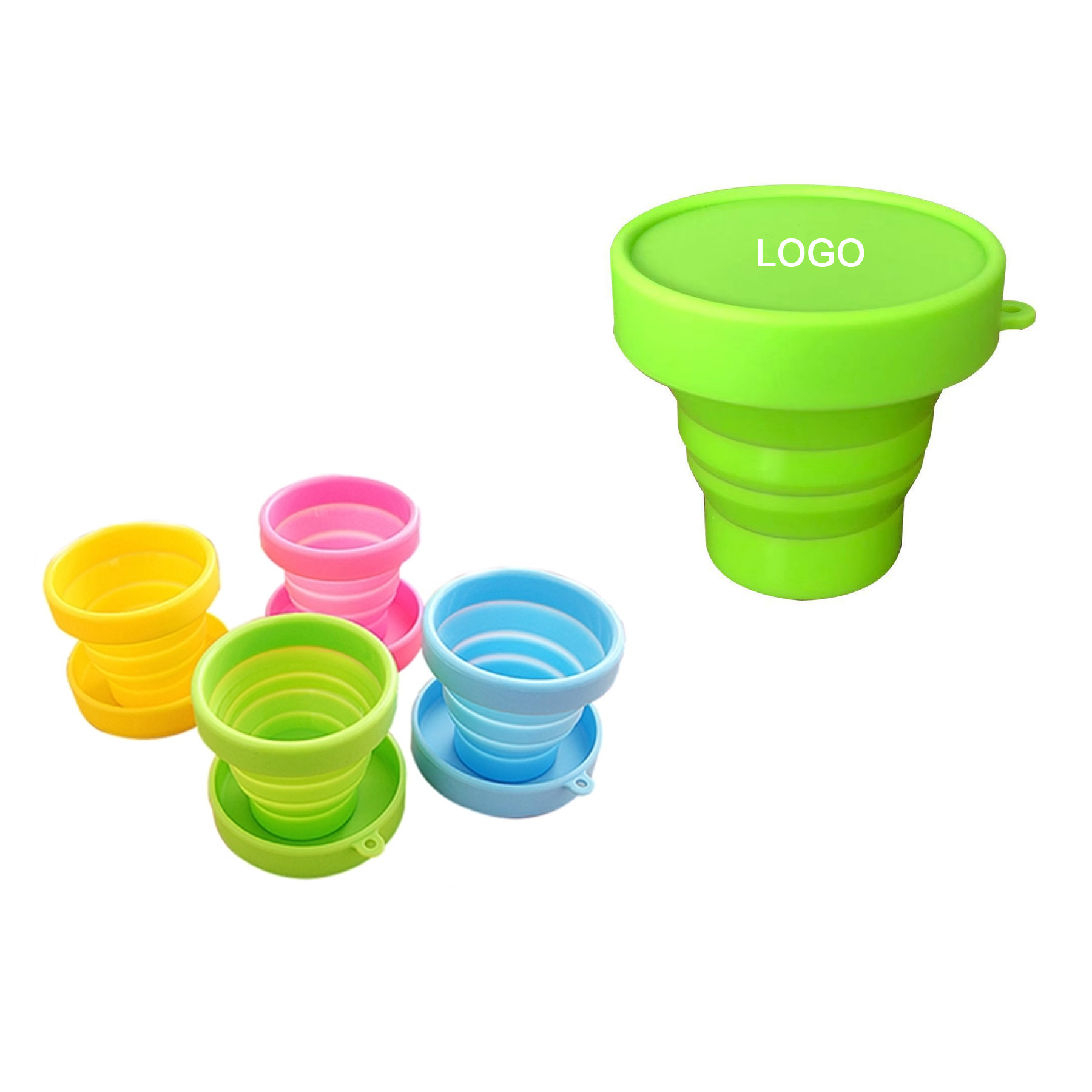 Silicone Collapsible Cup With Lids 2