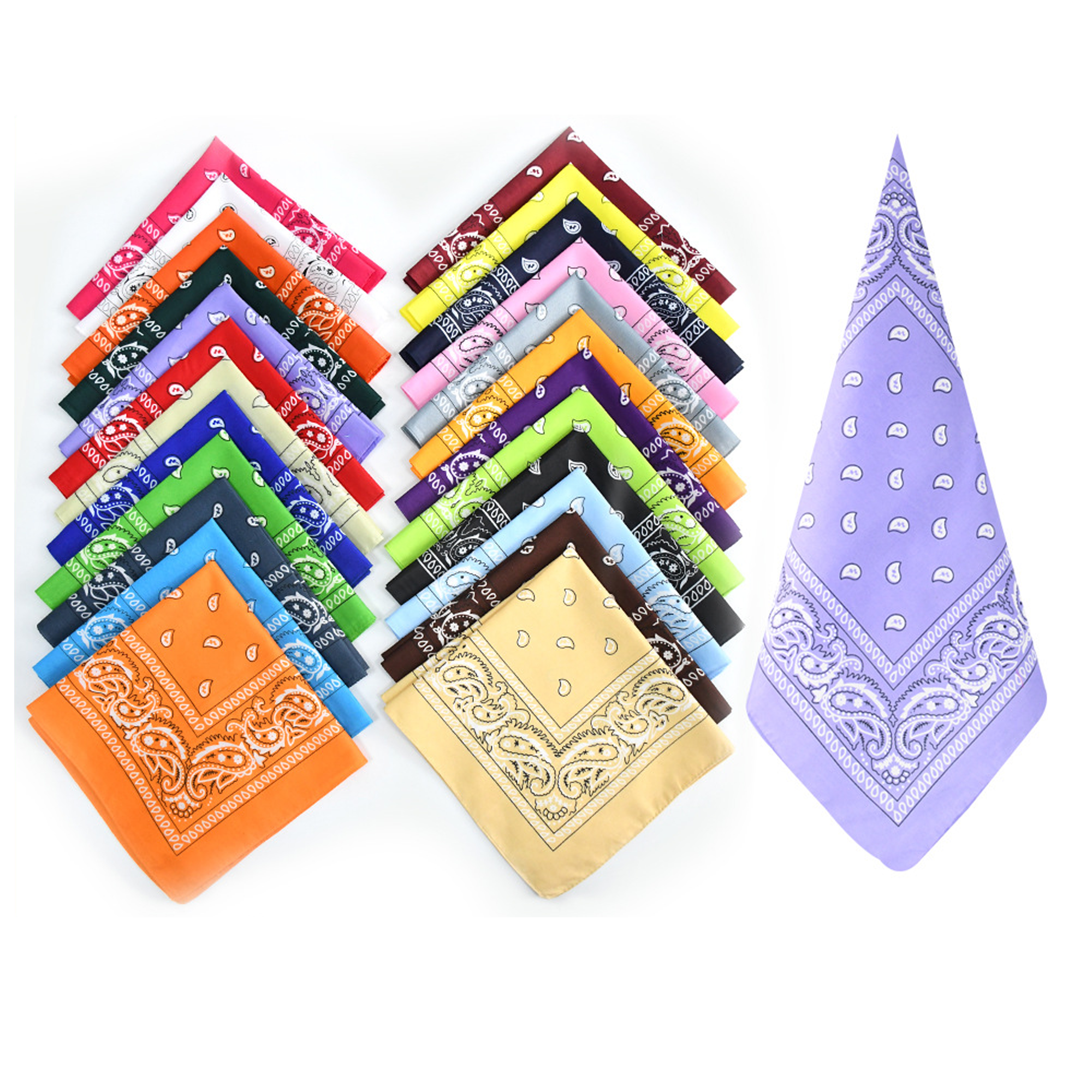 21" Custom Soft Polyester Square Bandannas 2