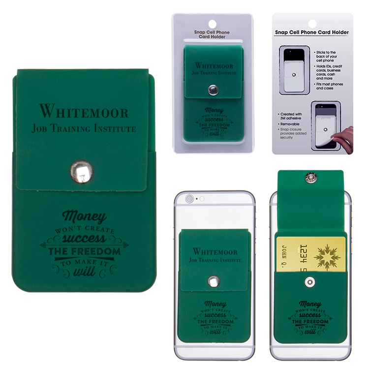 Snap Cell Phone Card Holder w/Packaging 2