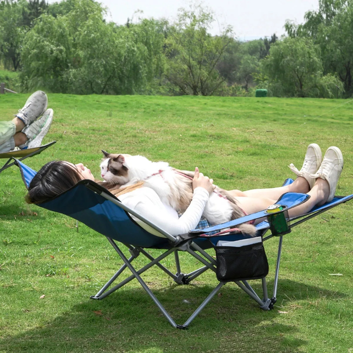 Portable Folding Reclining Camping Chair with Carry Bag 4