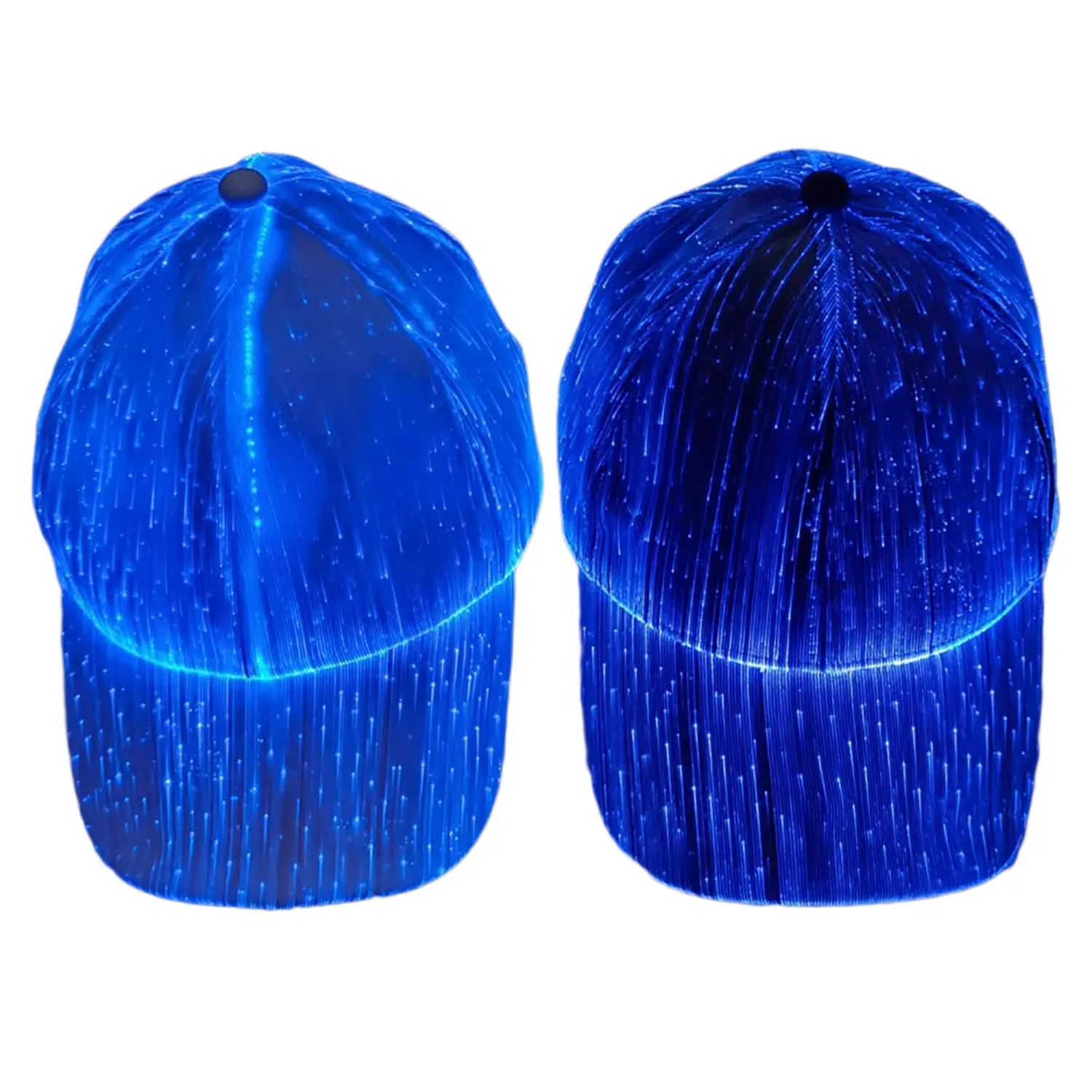 Light Up With Fiber Optic Luminous USB Charge Costume Party Hat 2