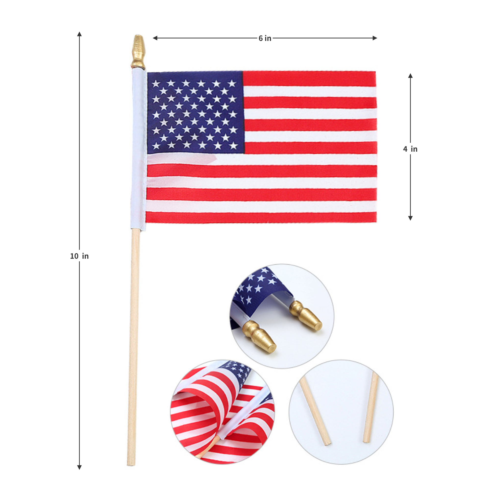Vibrant Full Color Event Double-Sided Mini Handheld Flag 1