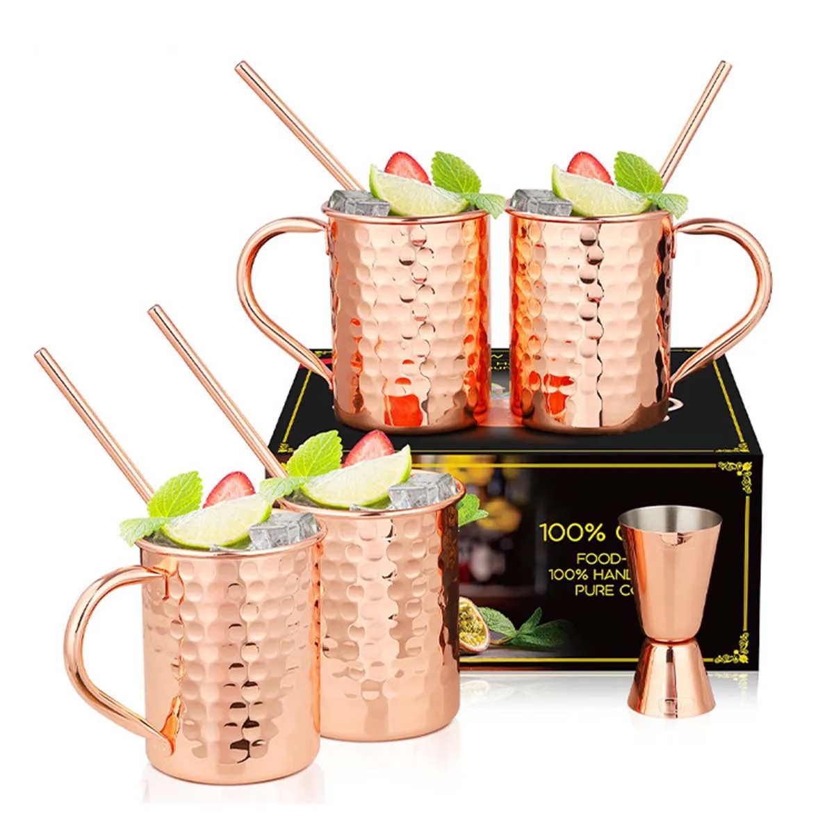 13oz Stylish Durable Pure Copper Plating Moscow Mule Mugs 4