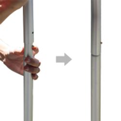 8' Silver Aluminum Display Pole 4