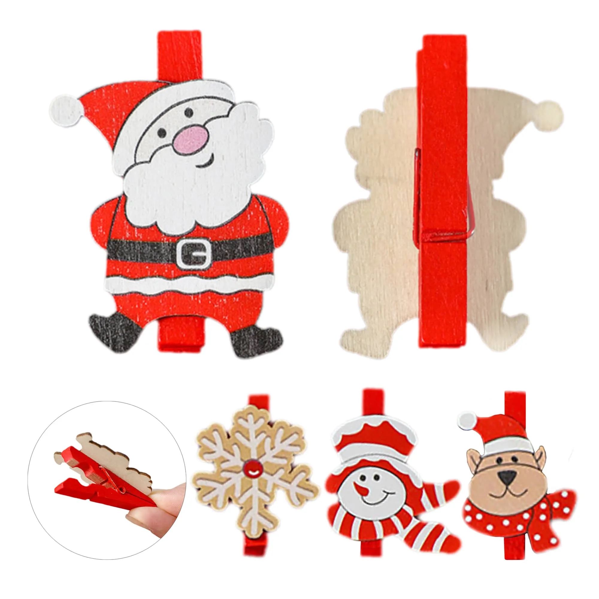 Creative Christmas Wooden Cartoon Clothespins 2