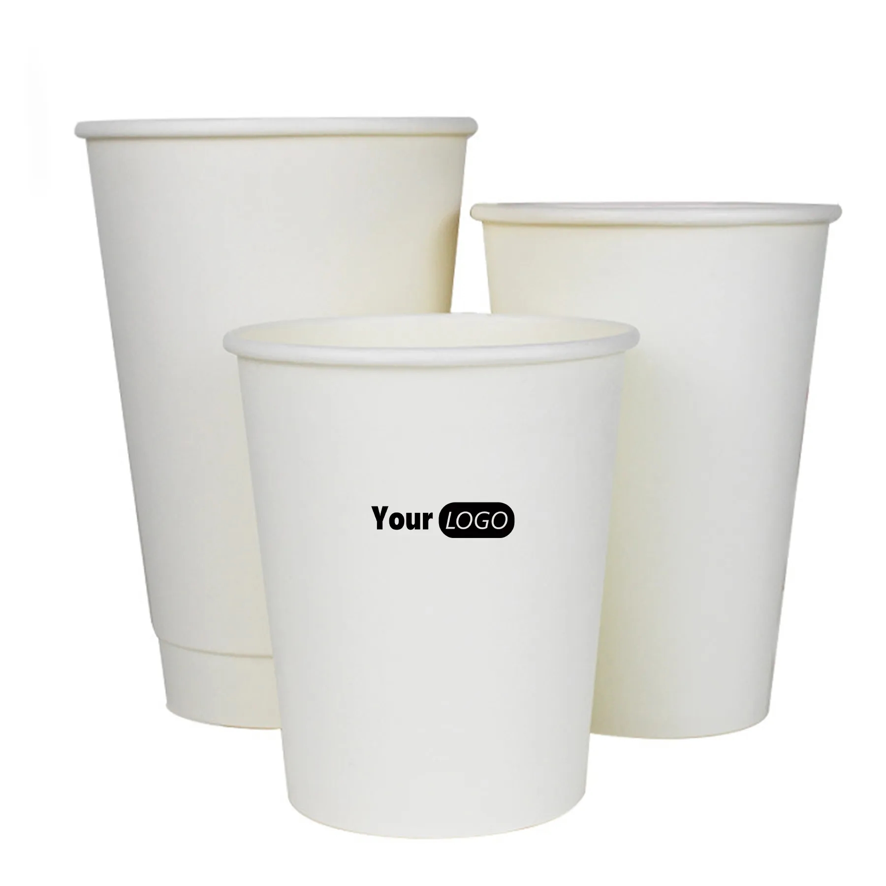 Paper Plain White Thickened Disposable Coffee Cup 1