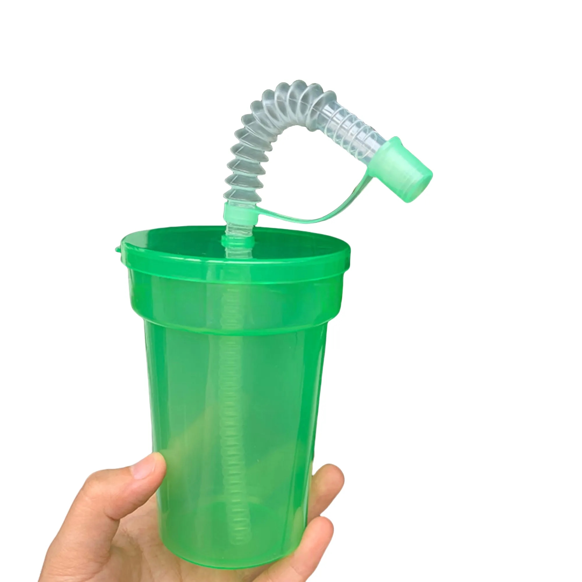 12oz Colored Plastic Straw Cup 10
