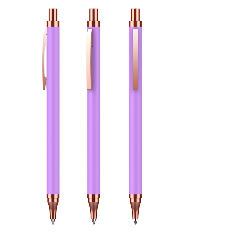 Custom Stainless Steel Ballpoint Pen Black Ink 3