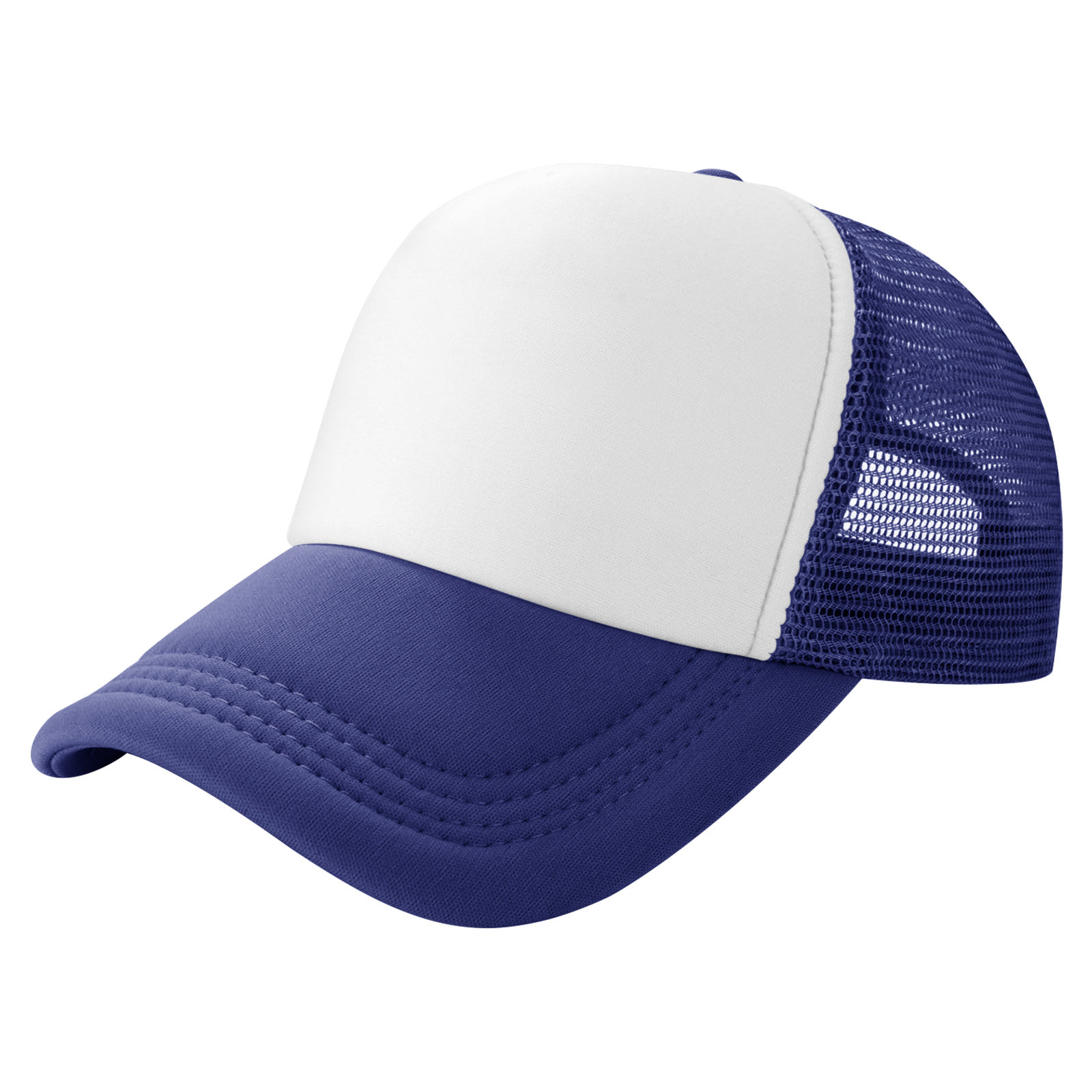 Curved Brim 5-Panel Foam And Mesh Trucker Hat 6