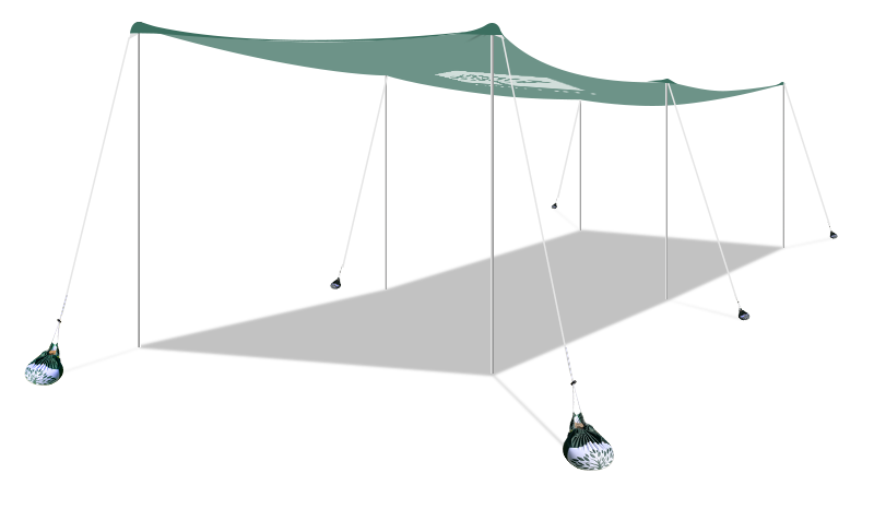 132" X 264" Portable Sunshade 1