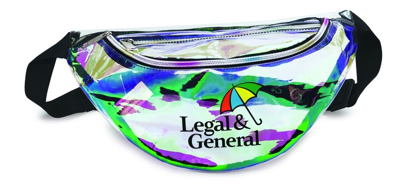 Clear Vinyl Holographic Zippered Fanny Pack 2