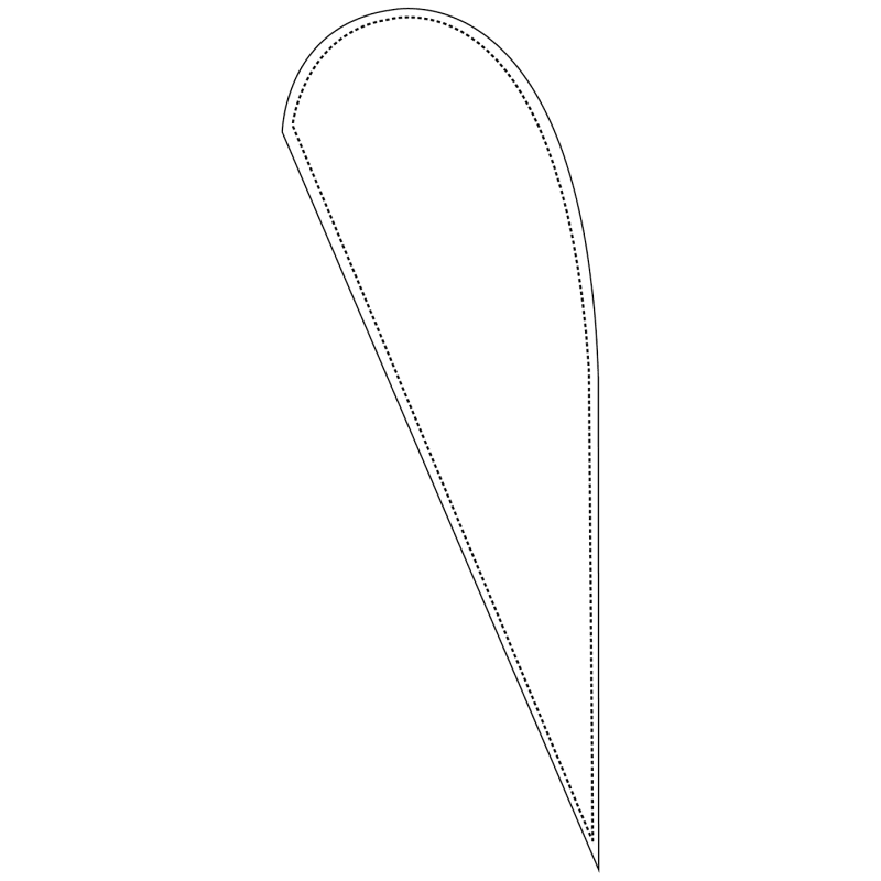 Custom 10' X 4' Medium Teardrop Flags 18