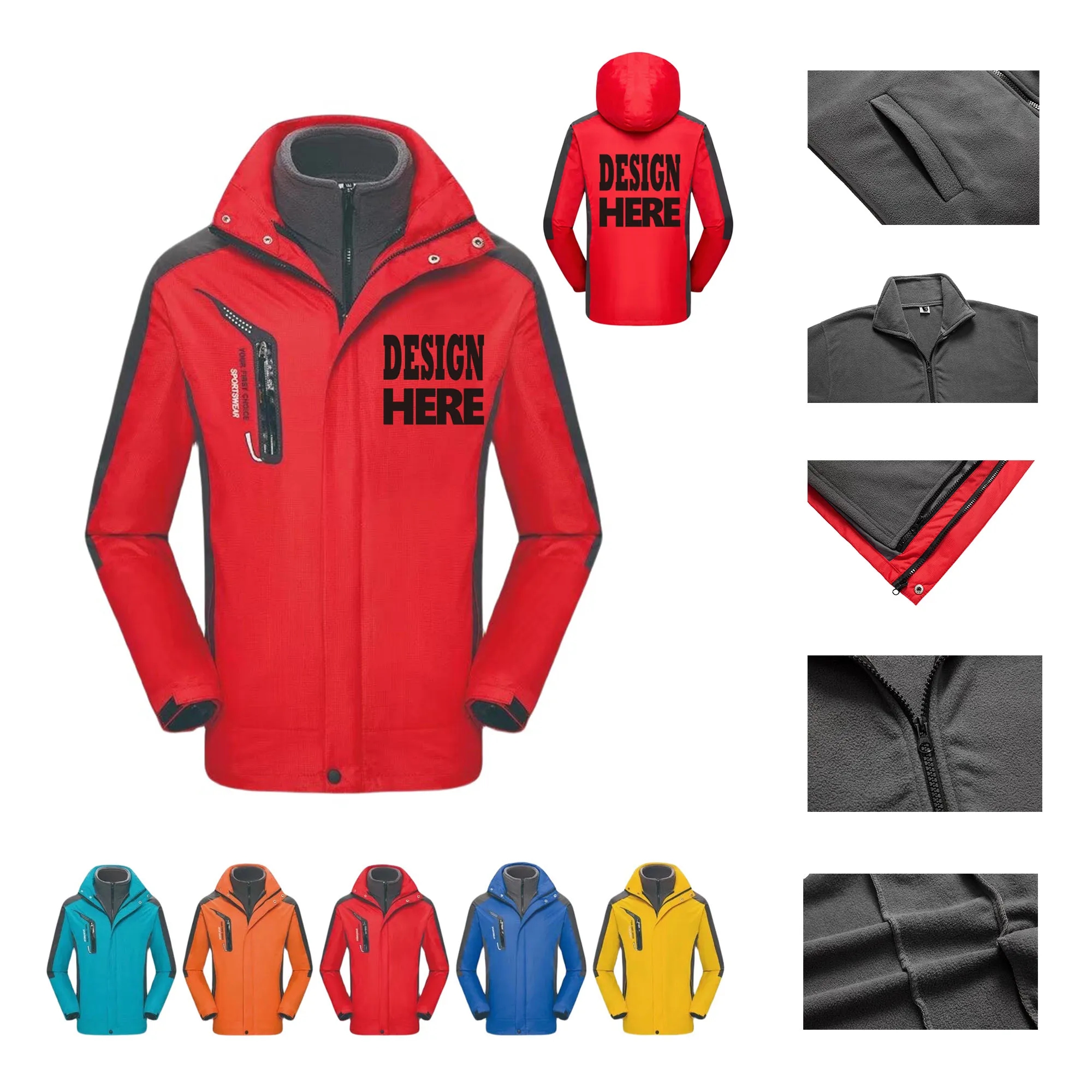 3-in-1 Windproof And Rainproof Thickened Jacket 2