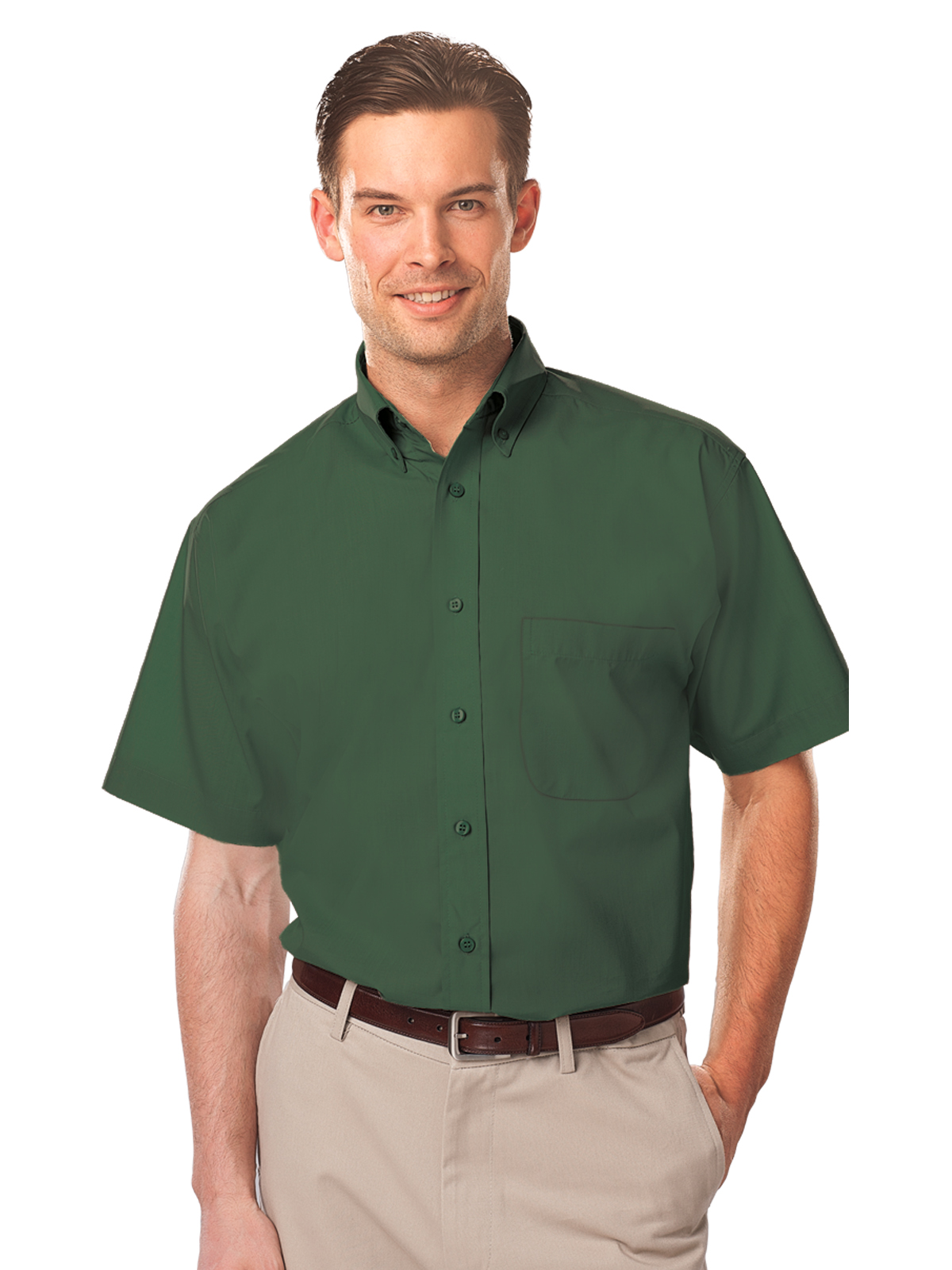 Blue Generation - Men's 1-Pocket Short Sleeve Value Poplin Shirt 7
