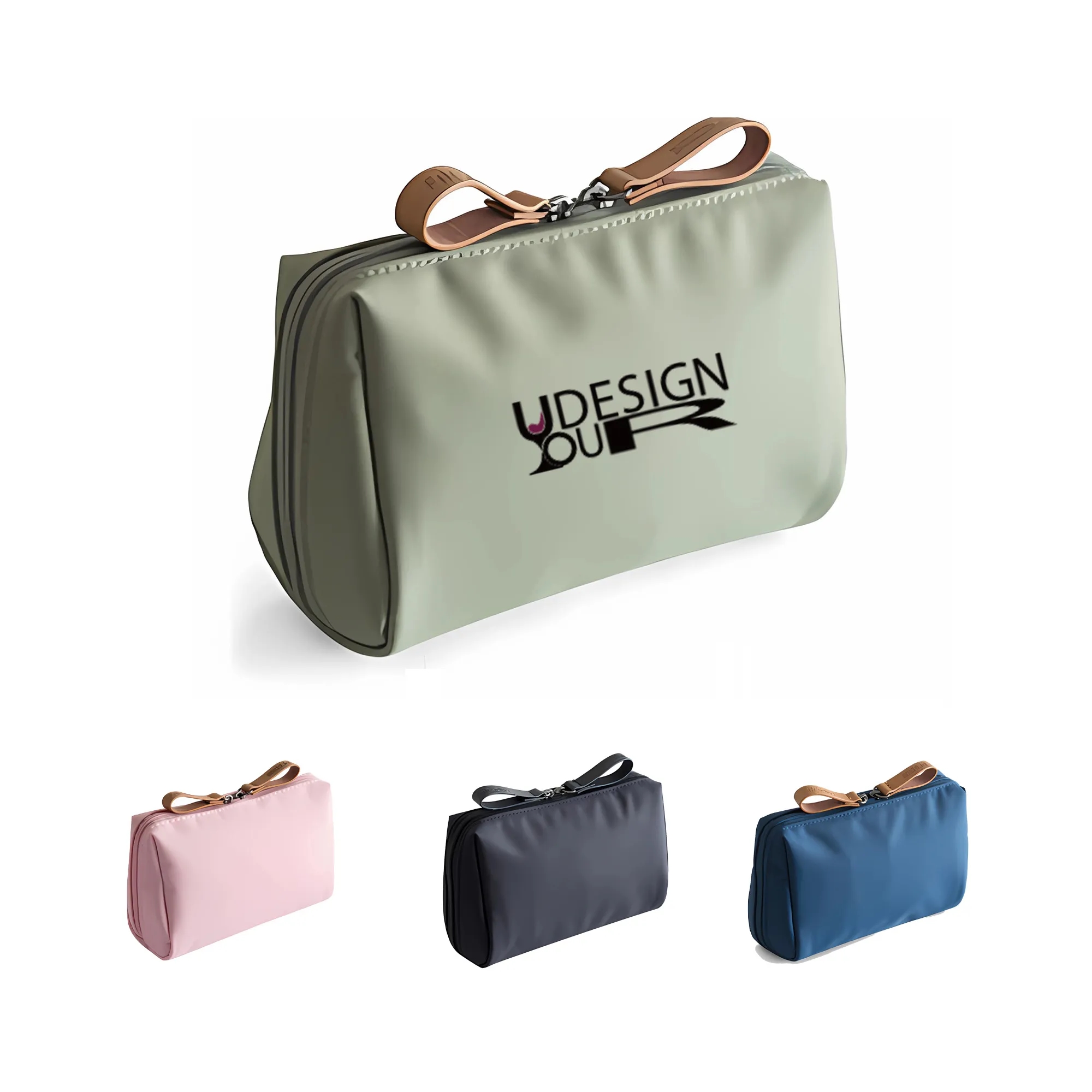 Chic Compact Makeup Bag Travel Daily Use Cosmetic Zippered 2