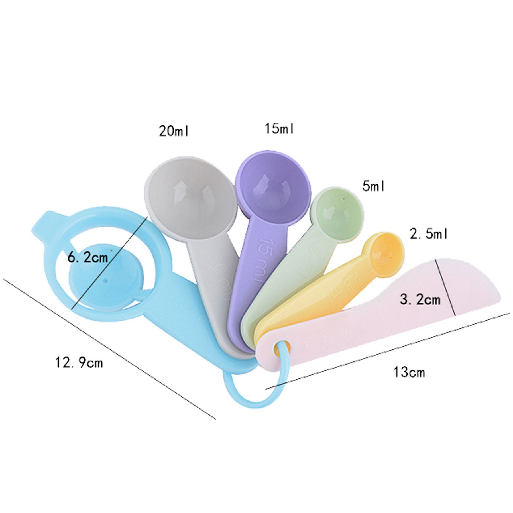 6 In 1 Plastic Measuring Spoons Kits 3