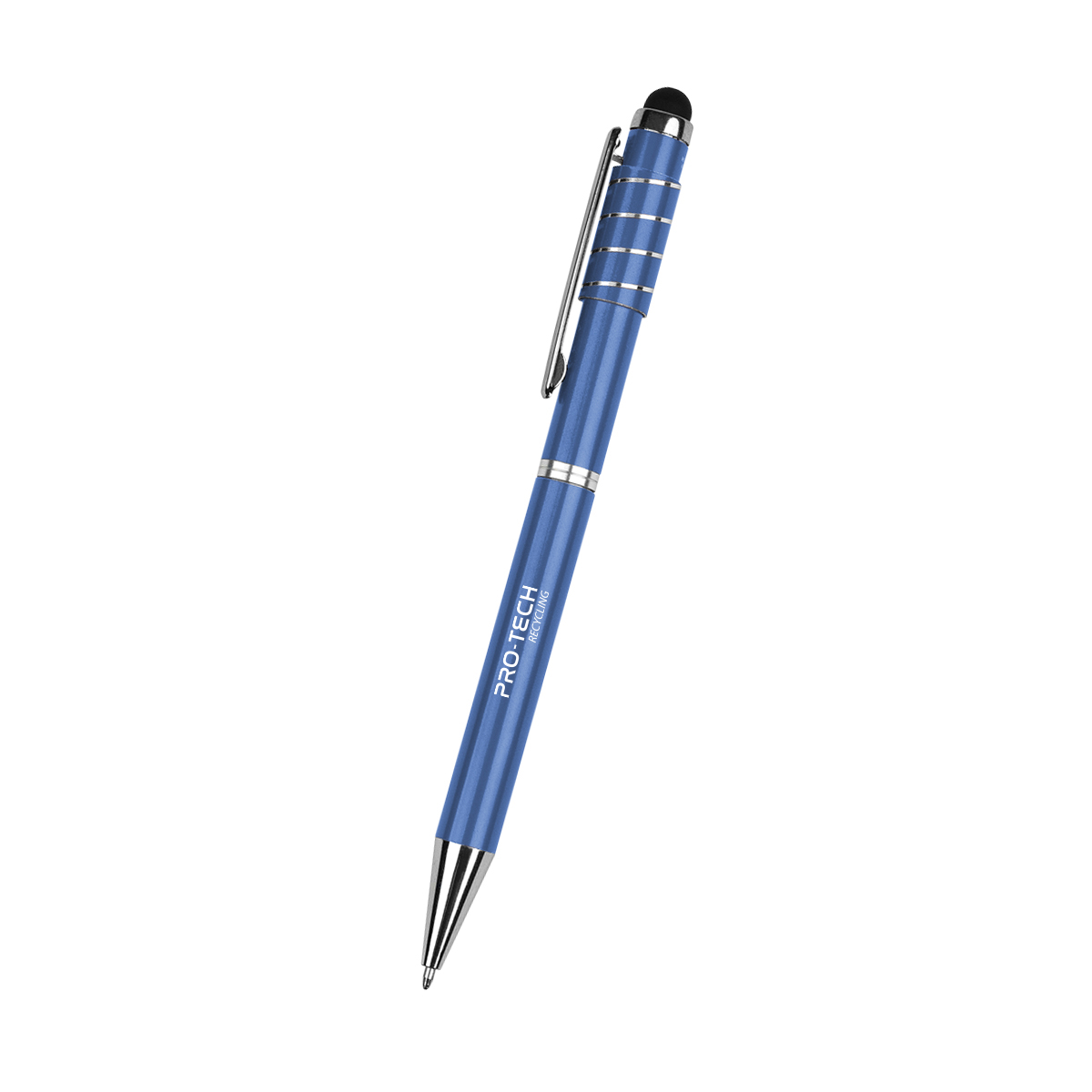 Recycled Aluminum Spinner Pen With Stylus 1