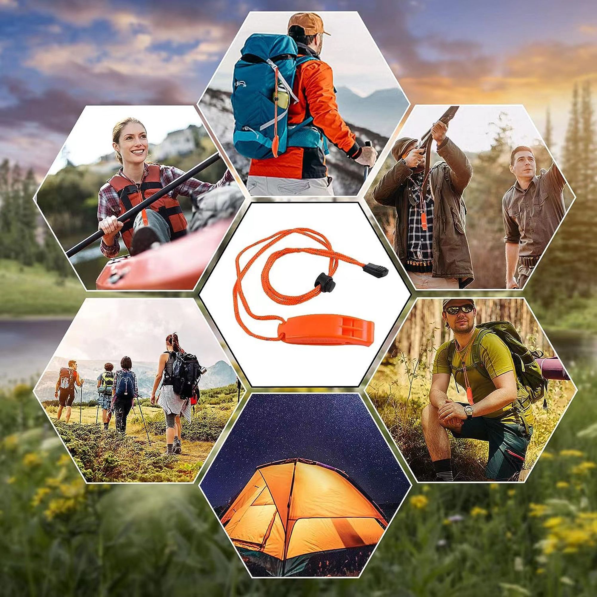 Survival Emergency Whistle With Lanyard 2