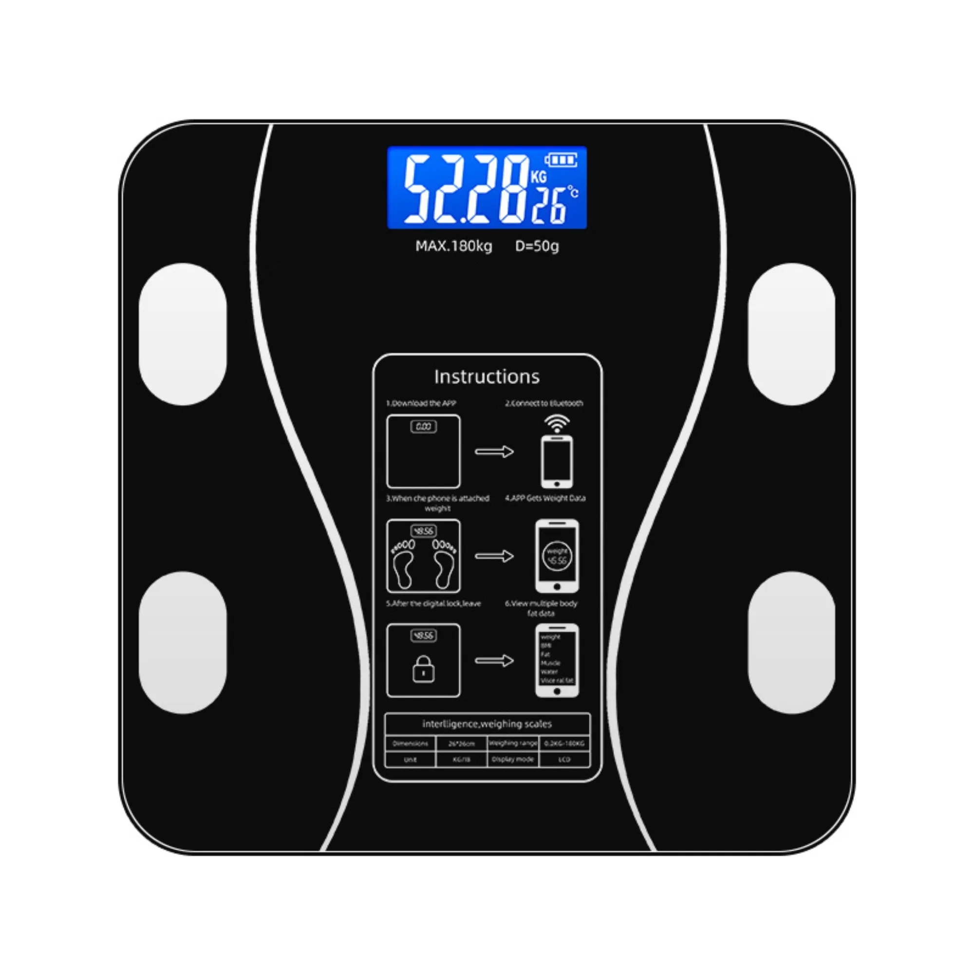 Smart Bluetooth Weight And Body Fat Scale 3