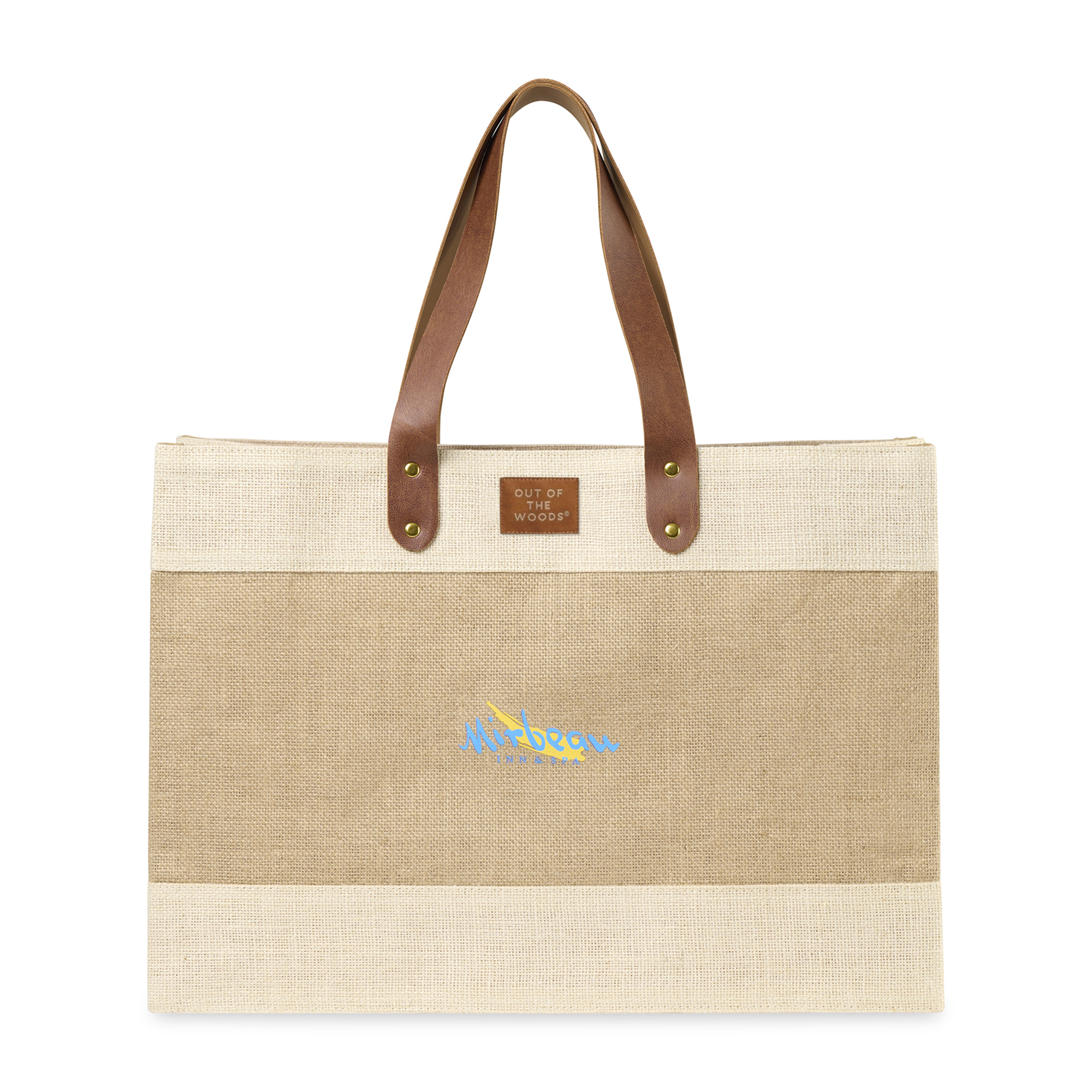 Out of the Woods® Jute Market Tote, custom tote bag with logo imprint 24